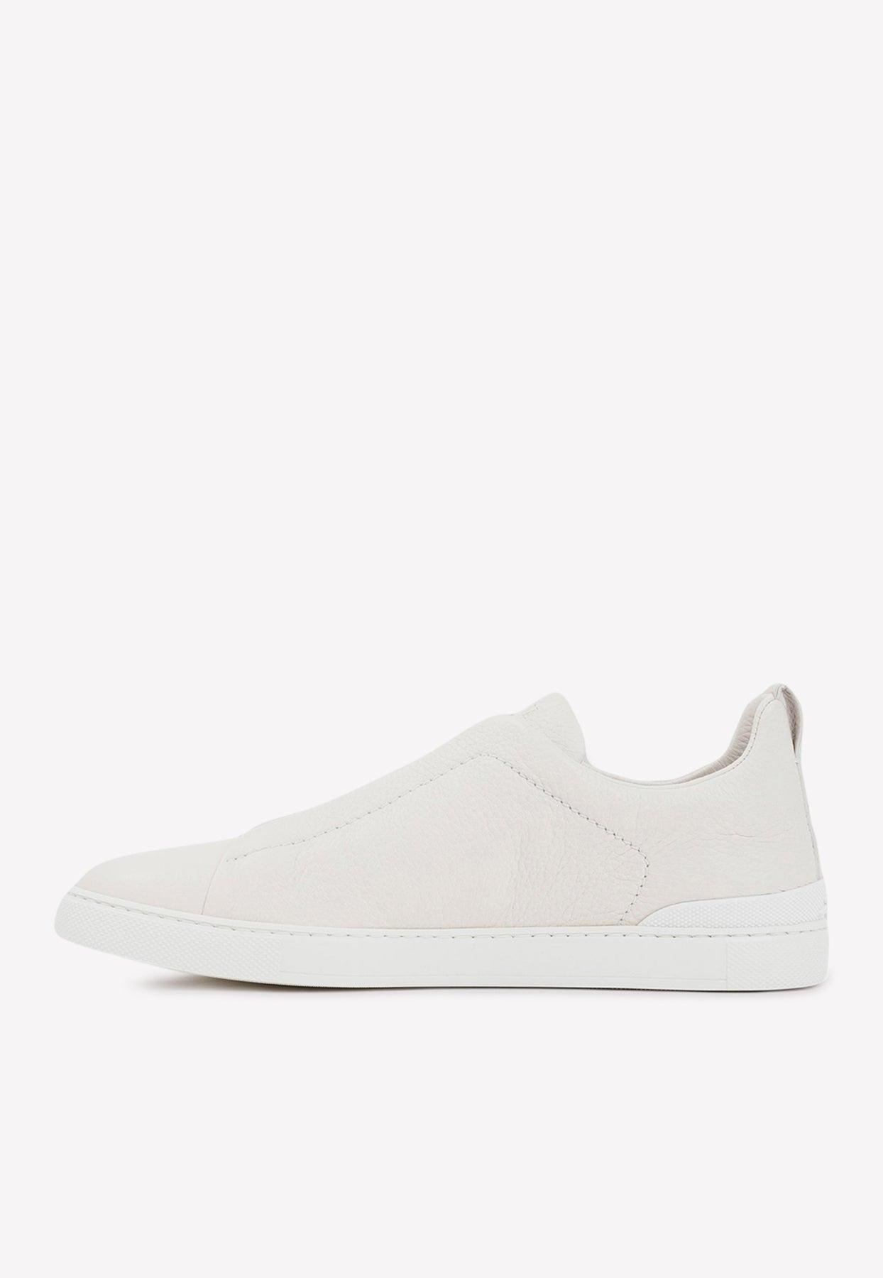 Zegna Triple Stitch Low-top Sneakers in White for Men | Lyst