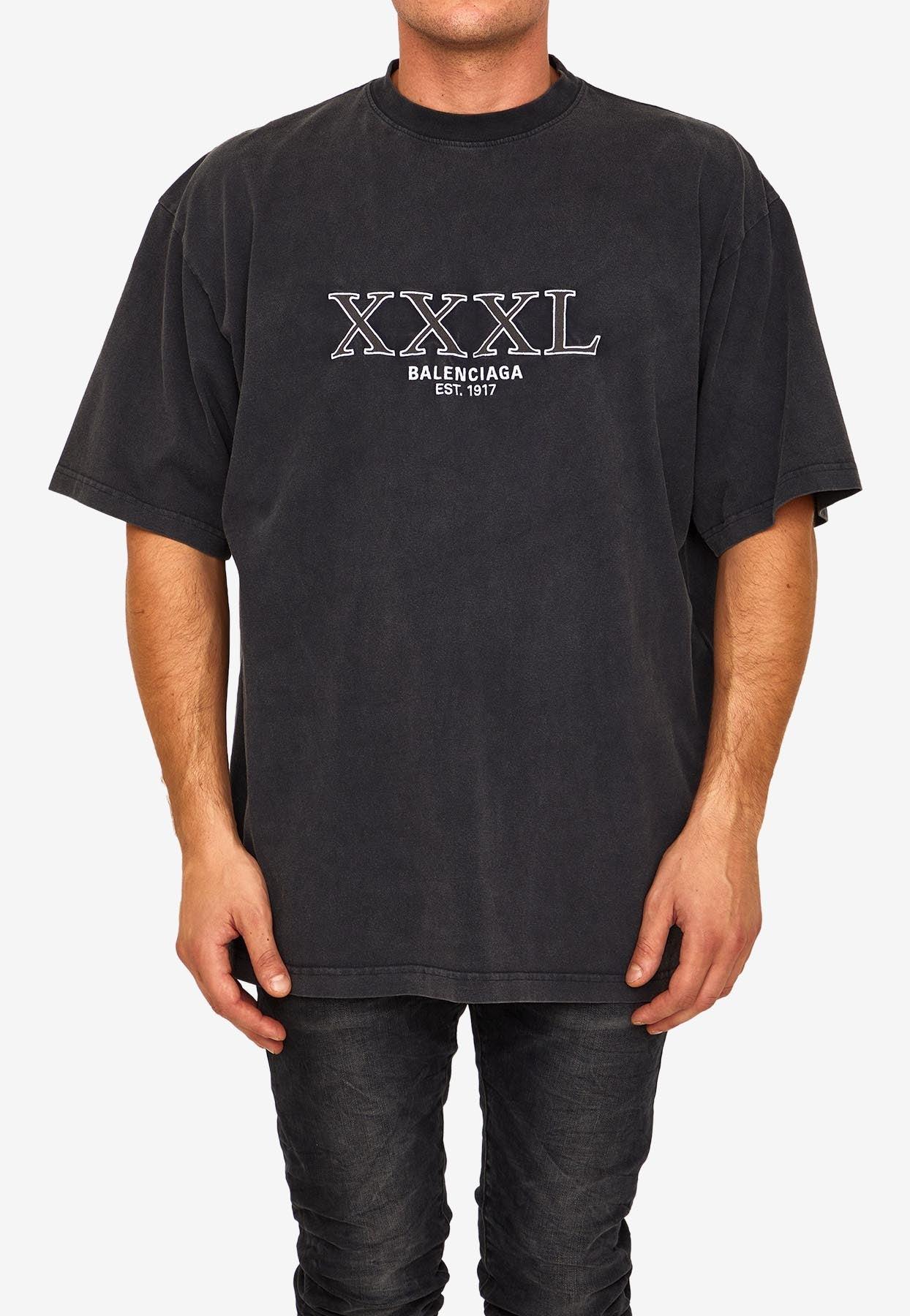 Balenciaga Xxxl Printed Short-sleeved T-shirt in Black for Men | Lyst