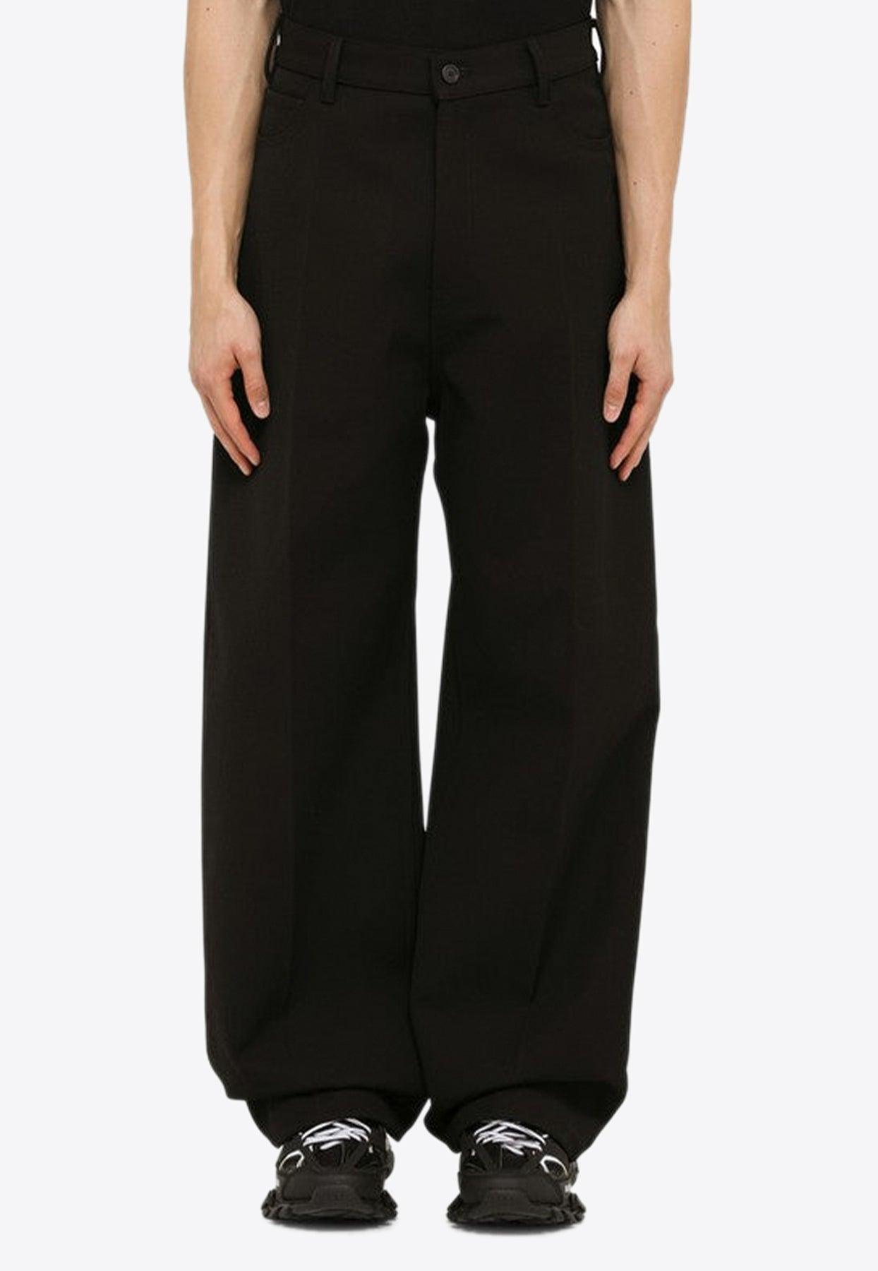 Balenciaga Baggy Wool Pants in Black for Men | Lyst