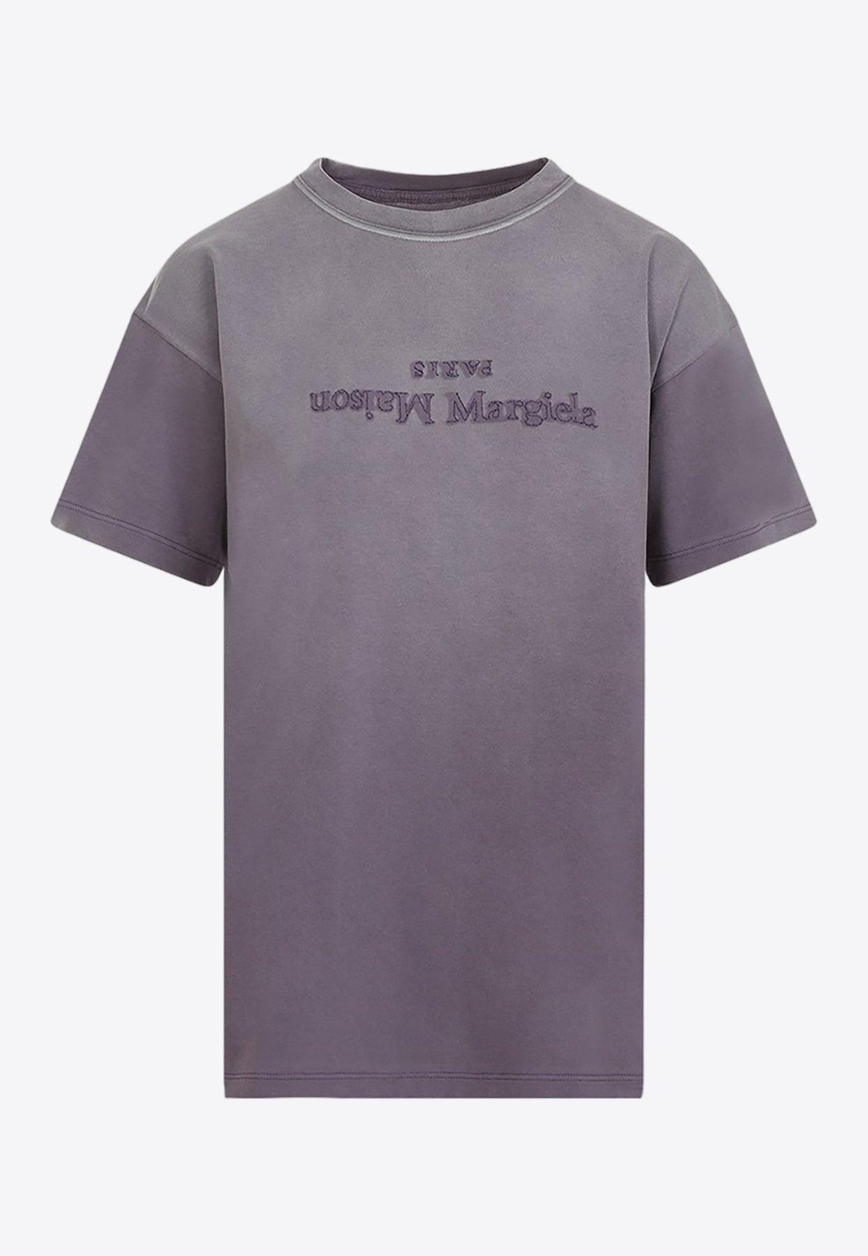 Maison Margiela Logo Short-sleeved T-shirt in Purple | Lyst