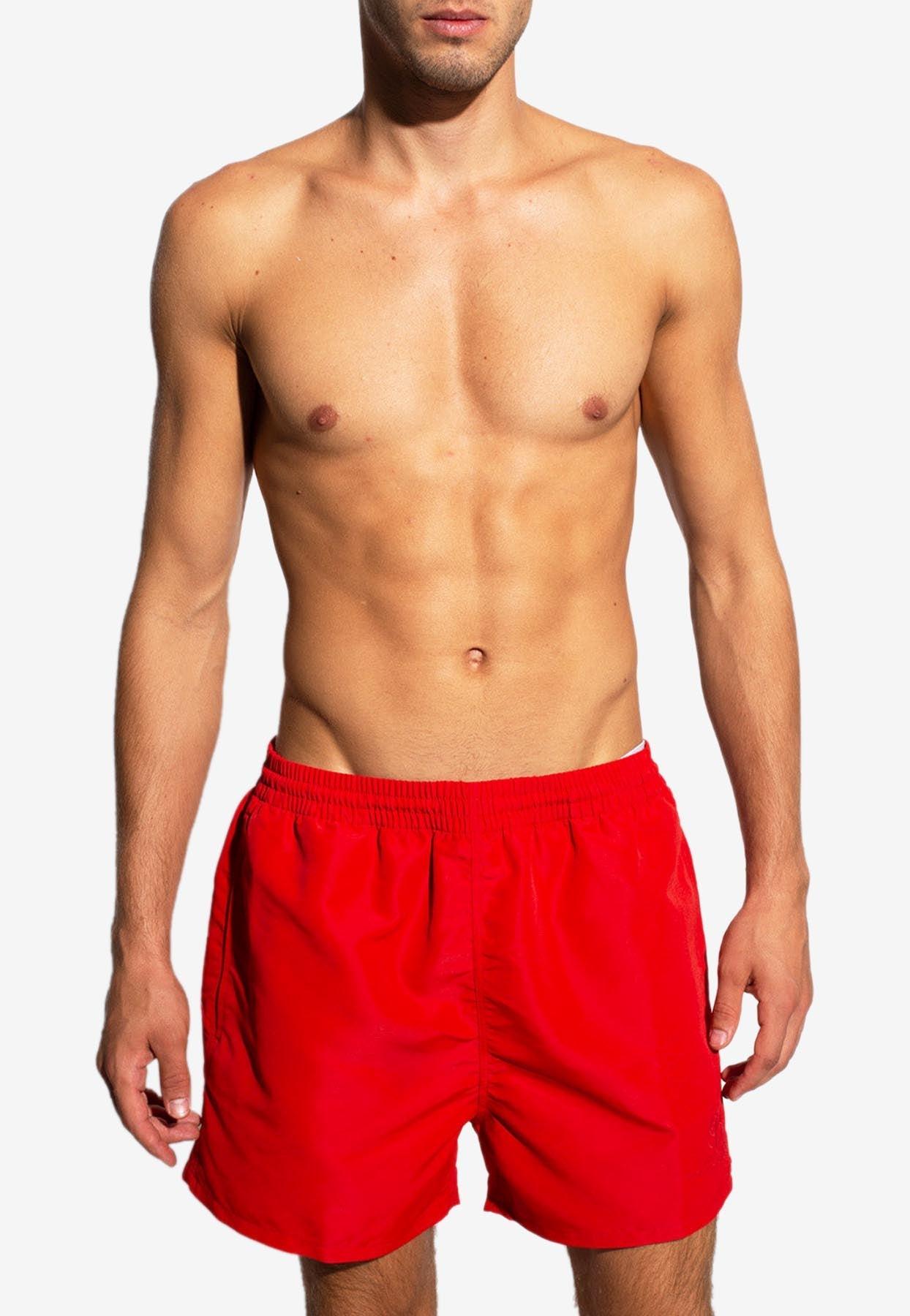 Balenciaga Swim Shorts In Tech Fabric in Red for Men | Lyst
