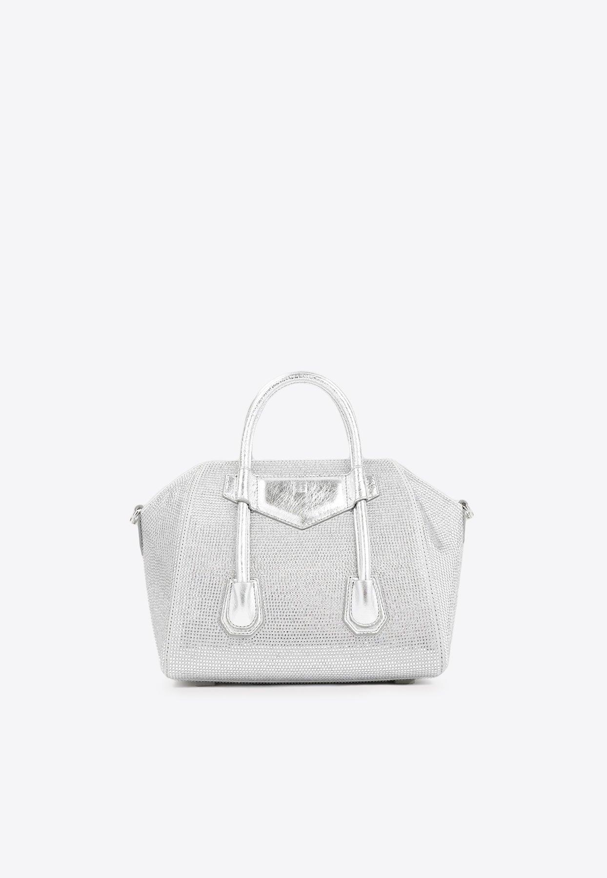 Givenchy Crystal-embellished Antigona Lock Top Handle Bag in