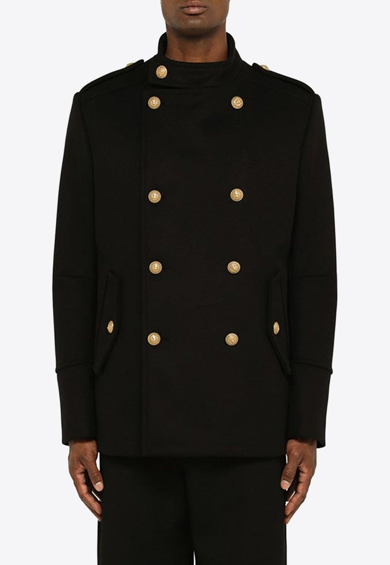 Balmain double hotsell breasted coat