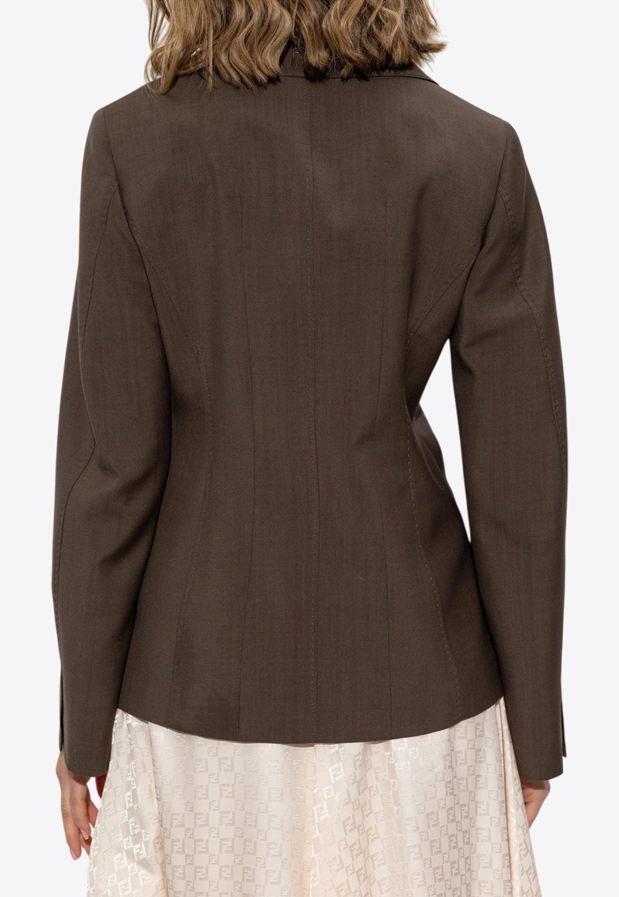 アウターその他 FENDI Woman Blazer Brown FJ7624AQ3H F1RXG FENDI: Blazer woman - Brown | Fendi blazer FJ7624AQ3H online
