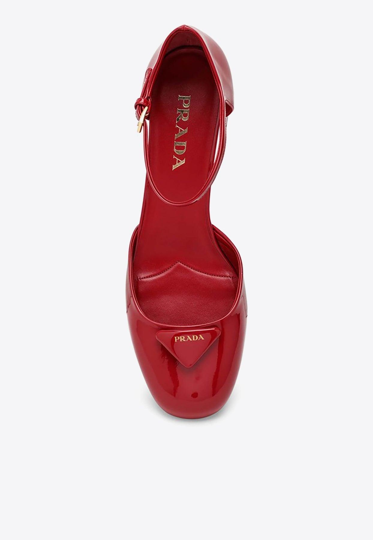 Prada red top patent leather shoes
