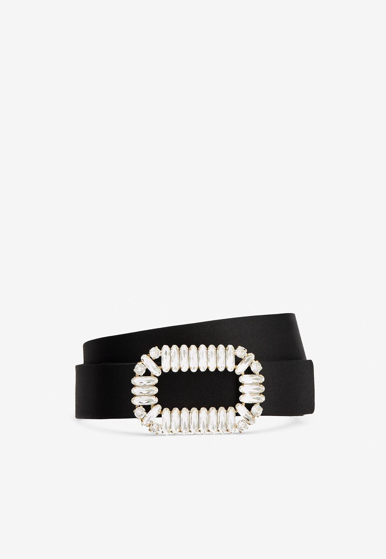 [Roger Vivier] シルクサテン フラワーベルト Roger Vivier] シルクサテン フラワーベルト