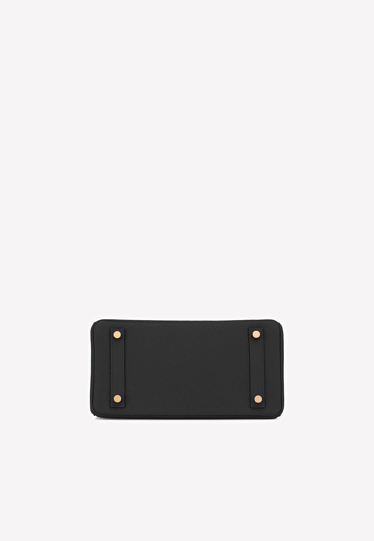 Hermès Birkin 25 Noir (Black) Togo Rose Gold Hardware RGHW — The