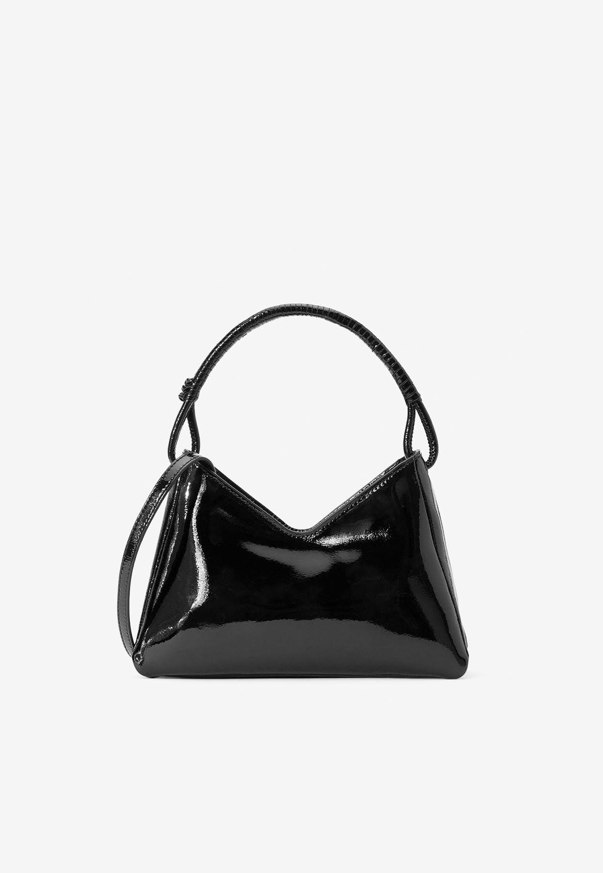 STAUD Valerie Shoulder Bag In Patent Leather in Black Lyst