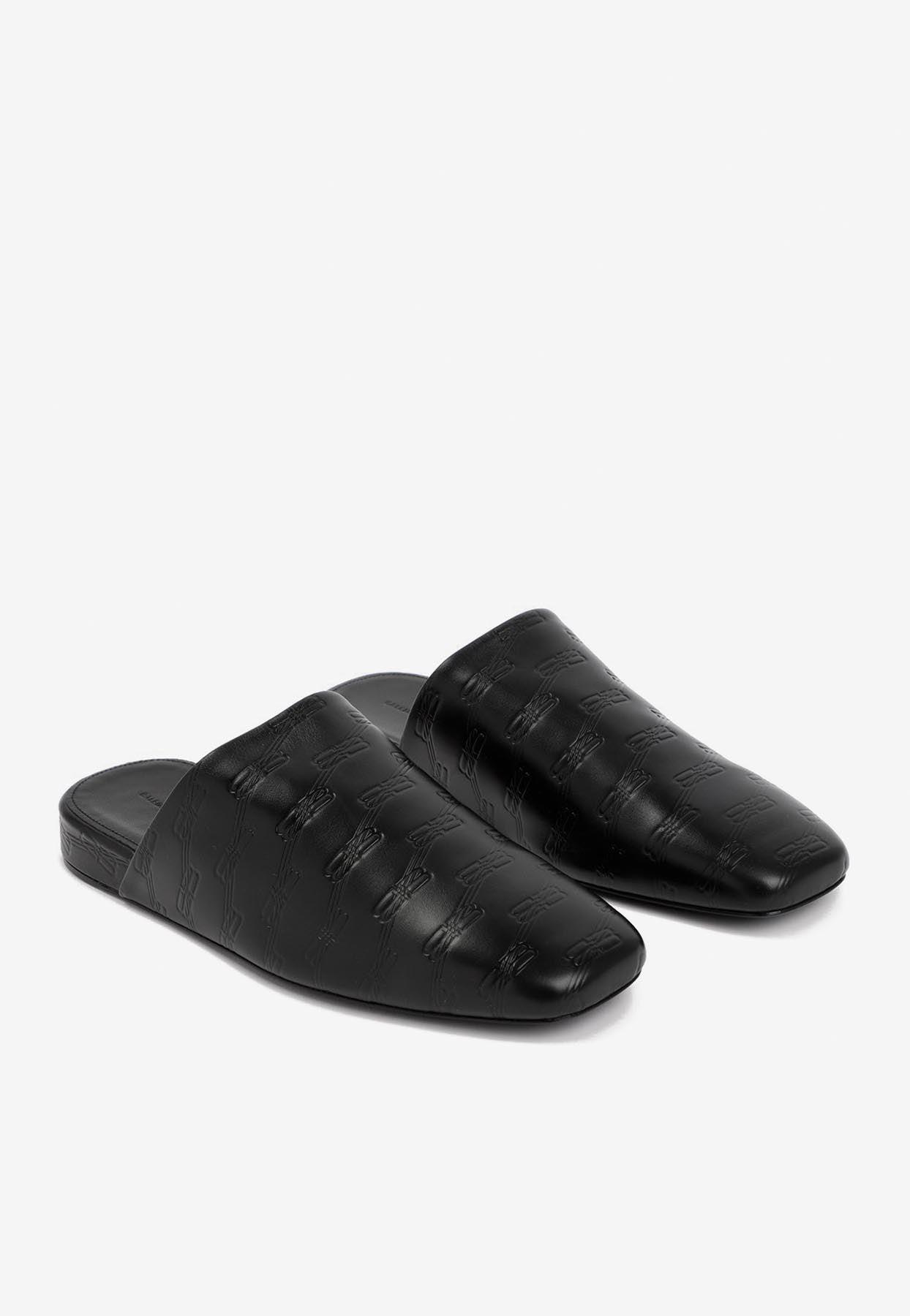 Balenciaga Cosy Bb Leather Mules in Black for Men | Lyst