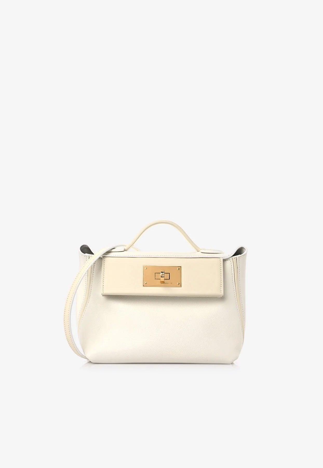 Hermès 24/24 21 White Evercolor And Nata Swift With Gold Hardware in  Natural | Lyst