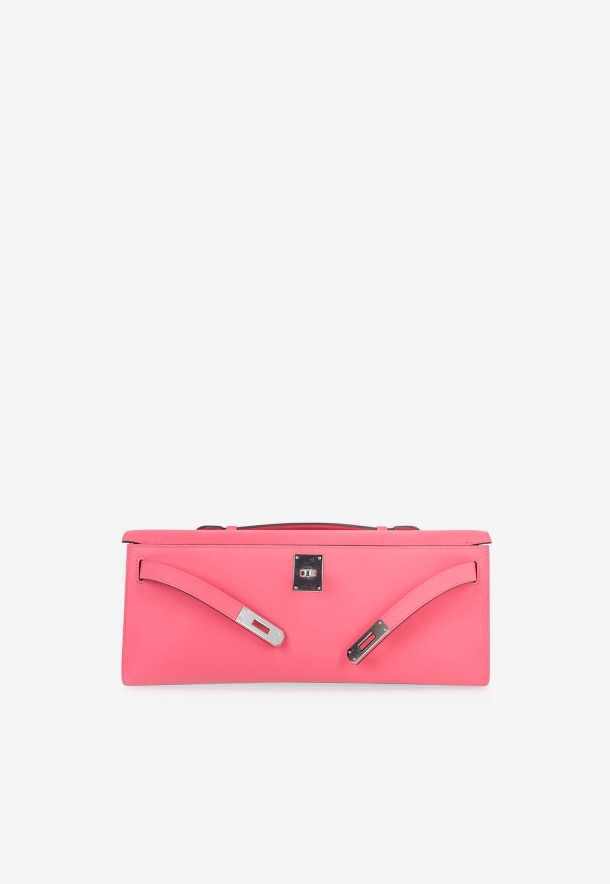 Hermès HSS Kelly Pochette Rose Azalee Swift and Rose Mexico Interior and  Stitching with Gold Hardware