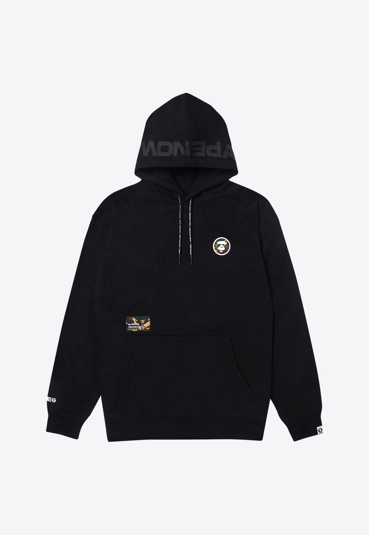 Aape Moonface Camo Patched Hooded Sweatshirt in Black for Men | Lyst