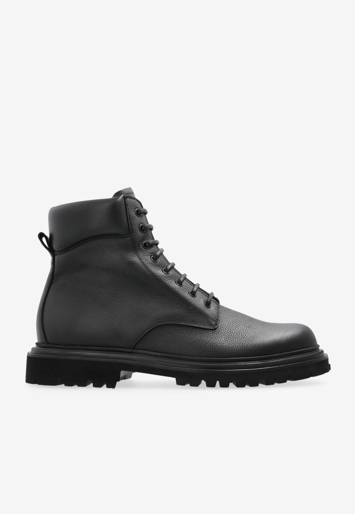 Dolce & Gabbana Gray Stretch Mesh Men Ankle Boots Men\'s Shoes Dolce & Gabbana Black Gray Leather Mid Calf Boots Men main image 4