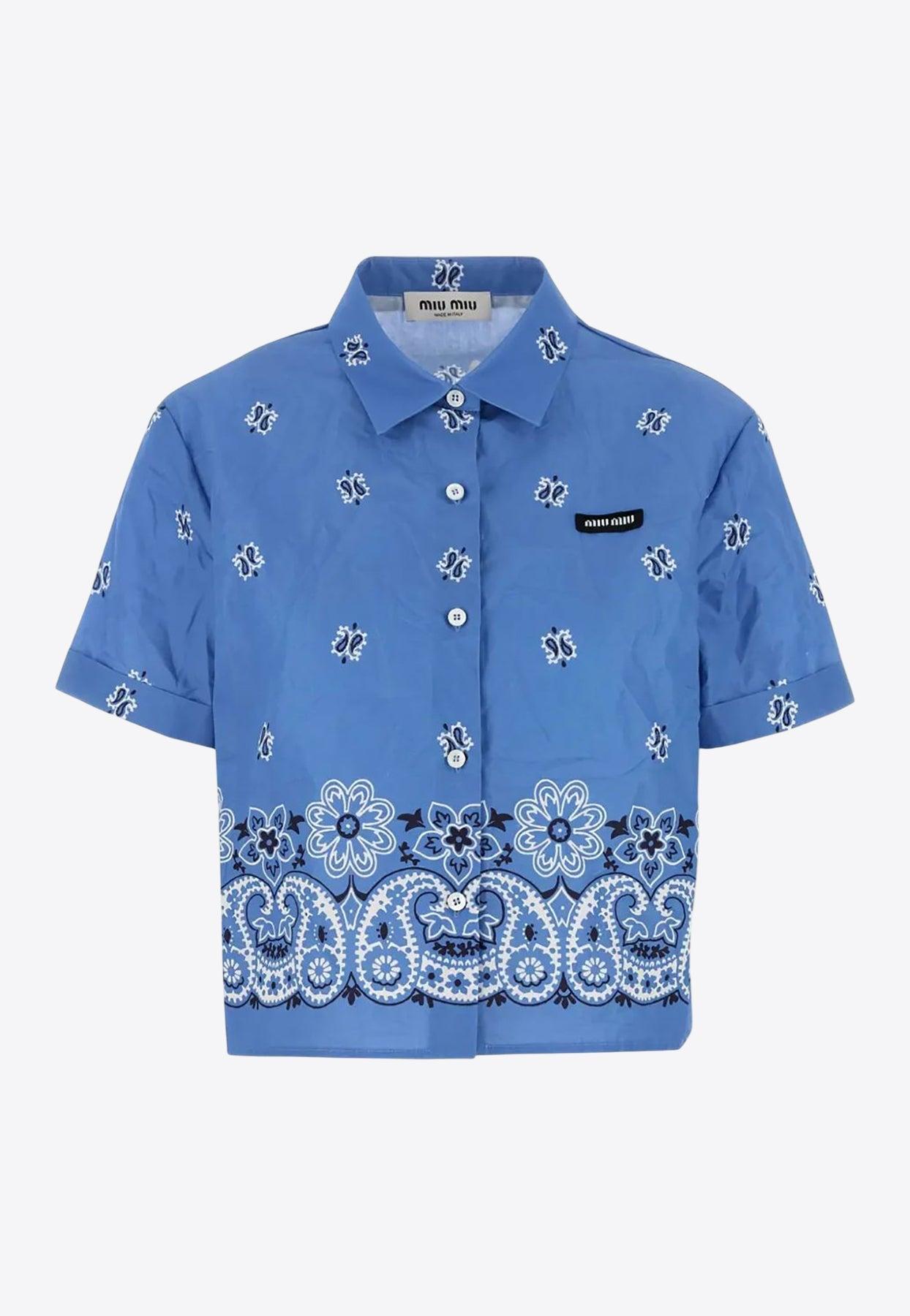 トップス 2000s miumiu bottan fly cotton shirt 2000s miumiu bottan fly cotton shirt