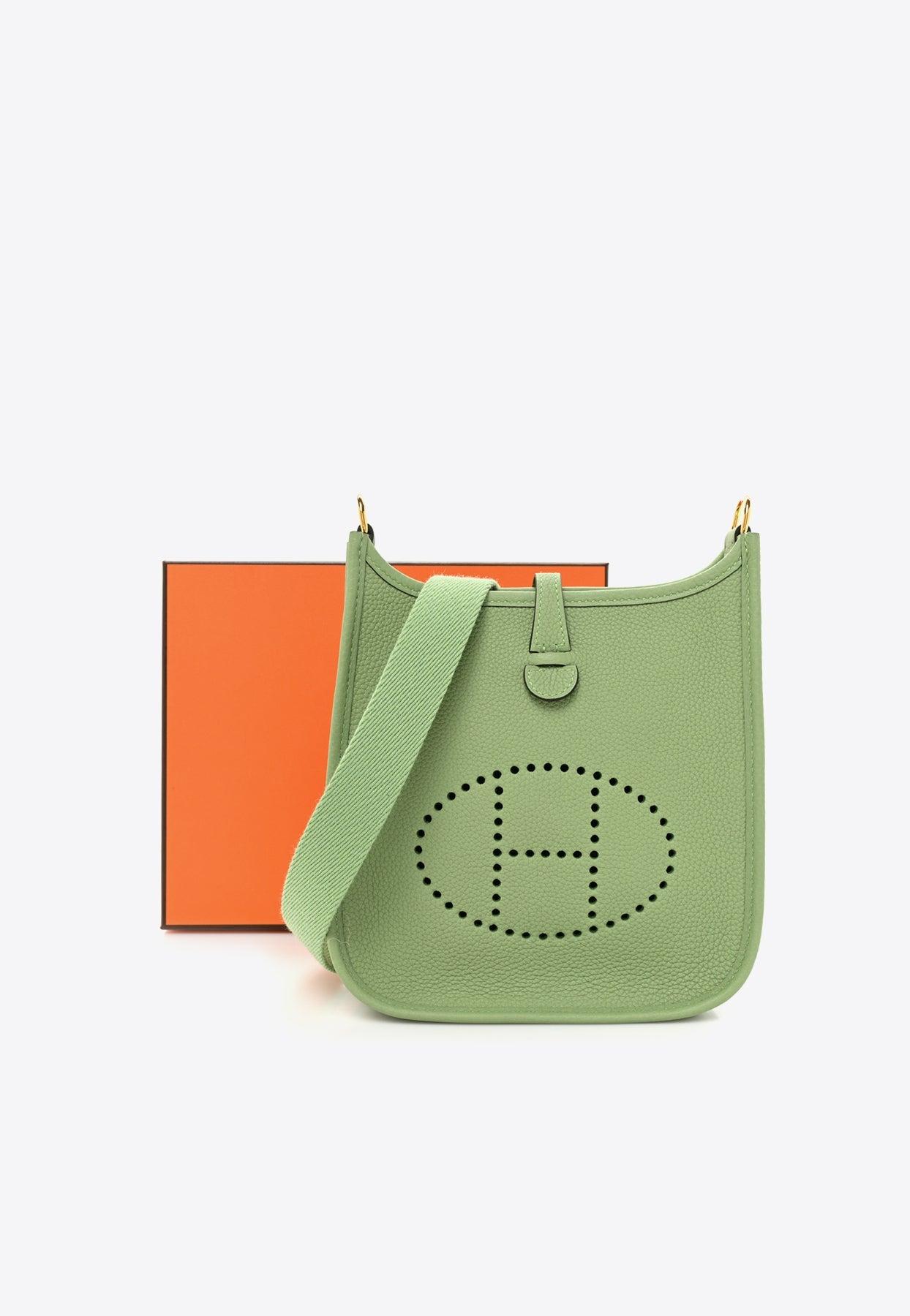 Hermès Evelyne Tpm In Vert Criquet Taurillon Maurice With Gold Hardware in  Green