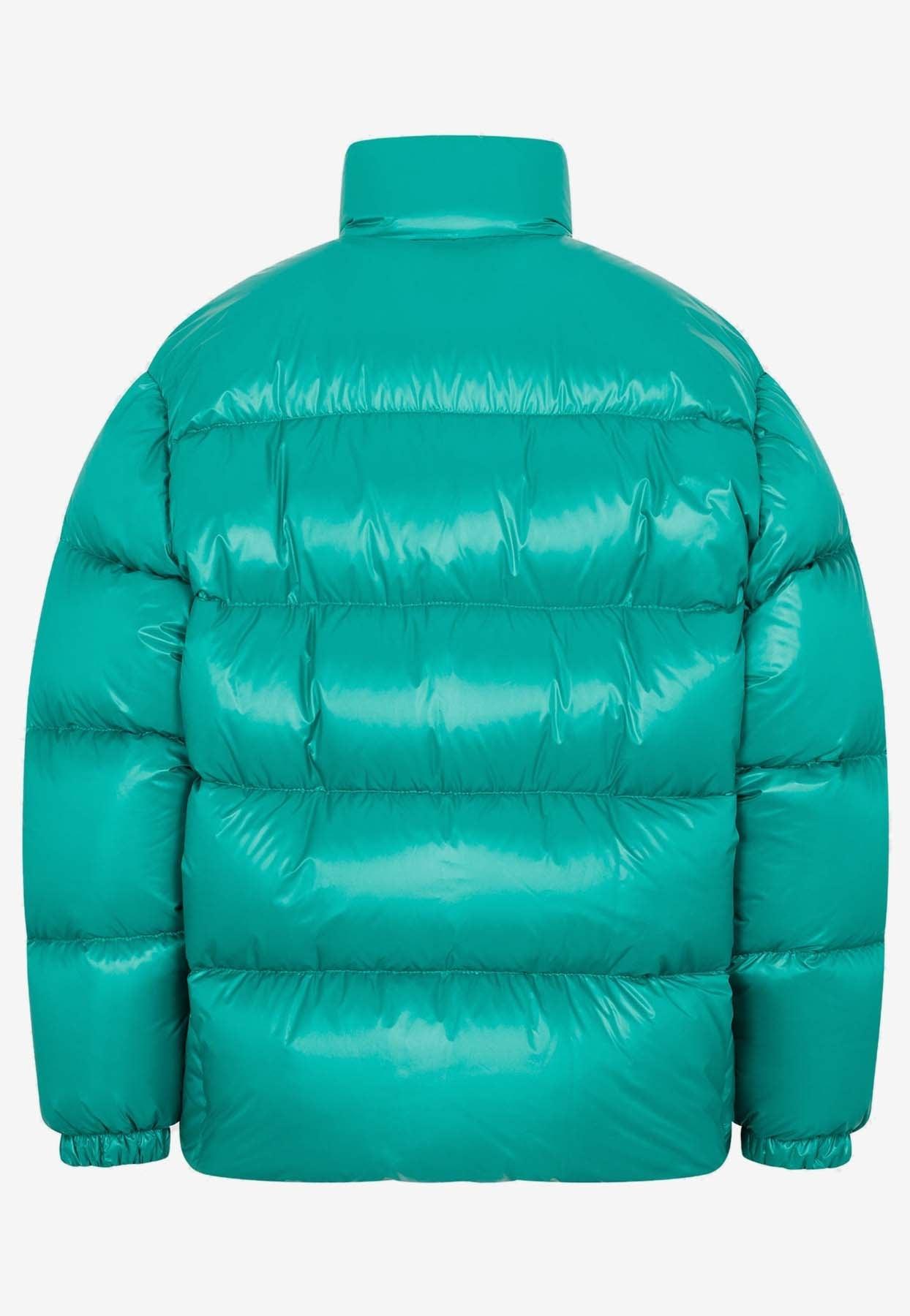Prada Zip-up Down Jacket In Tech Fabric in Green | Lyst