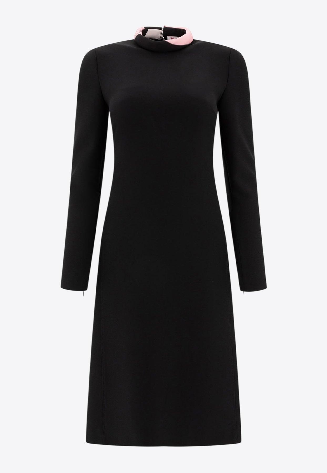 ワンピース EMILIO PUCCI - Dress with contrasting collar Emilio Pucci Dress With Contrasting Collar in Black | Lyst