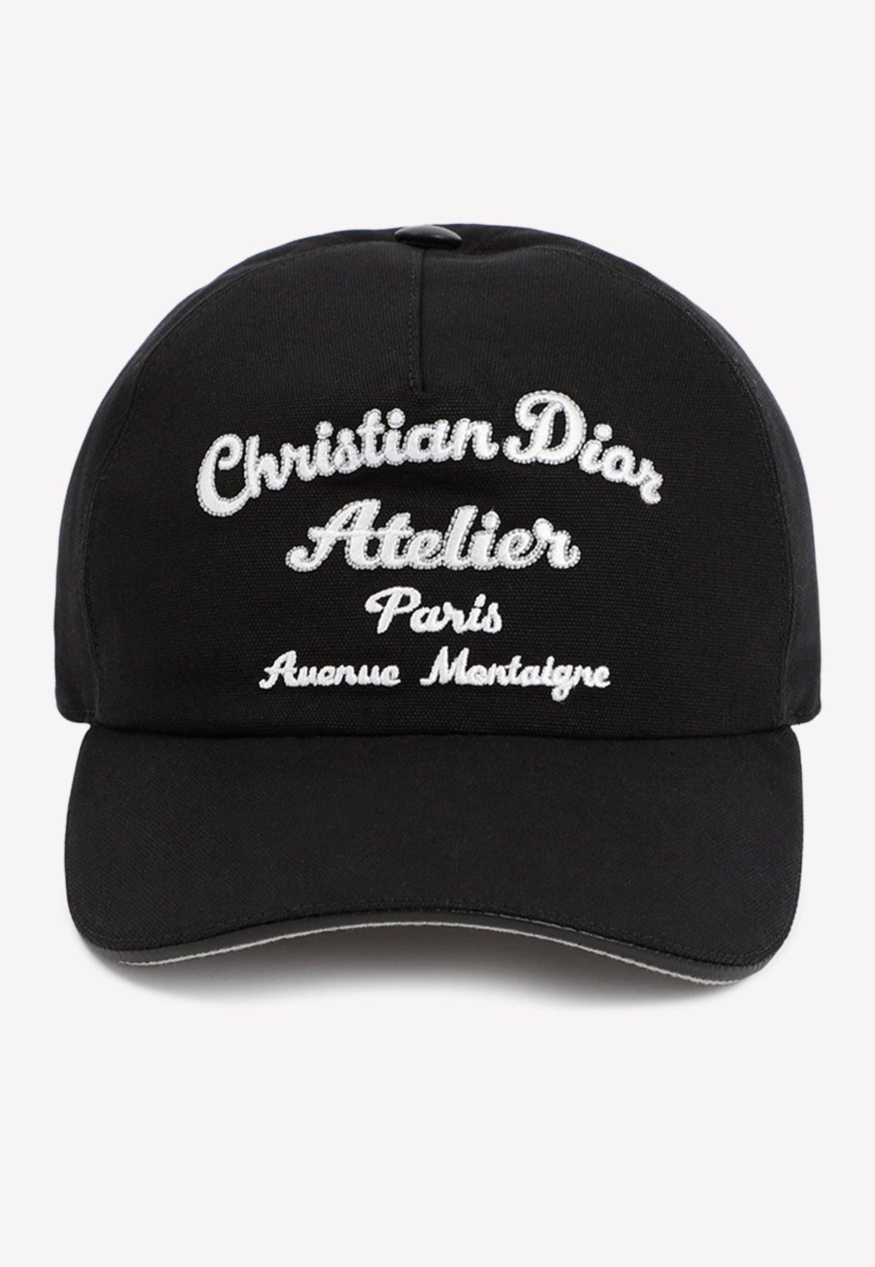 Dior Embroidered Baseball Cap in Black for Men | Lyst