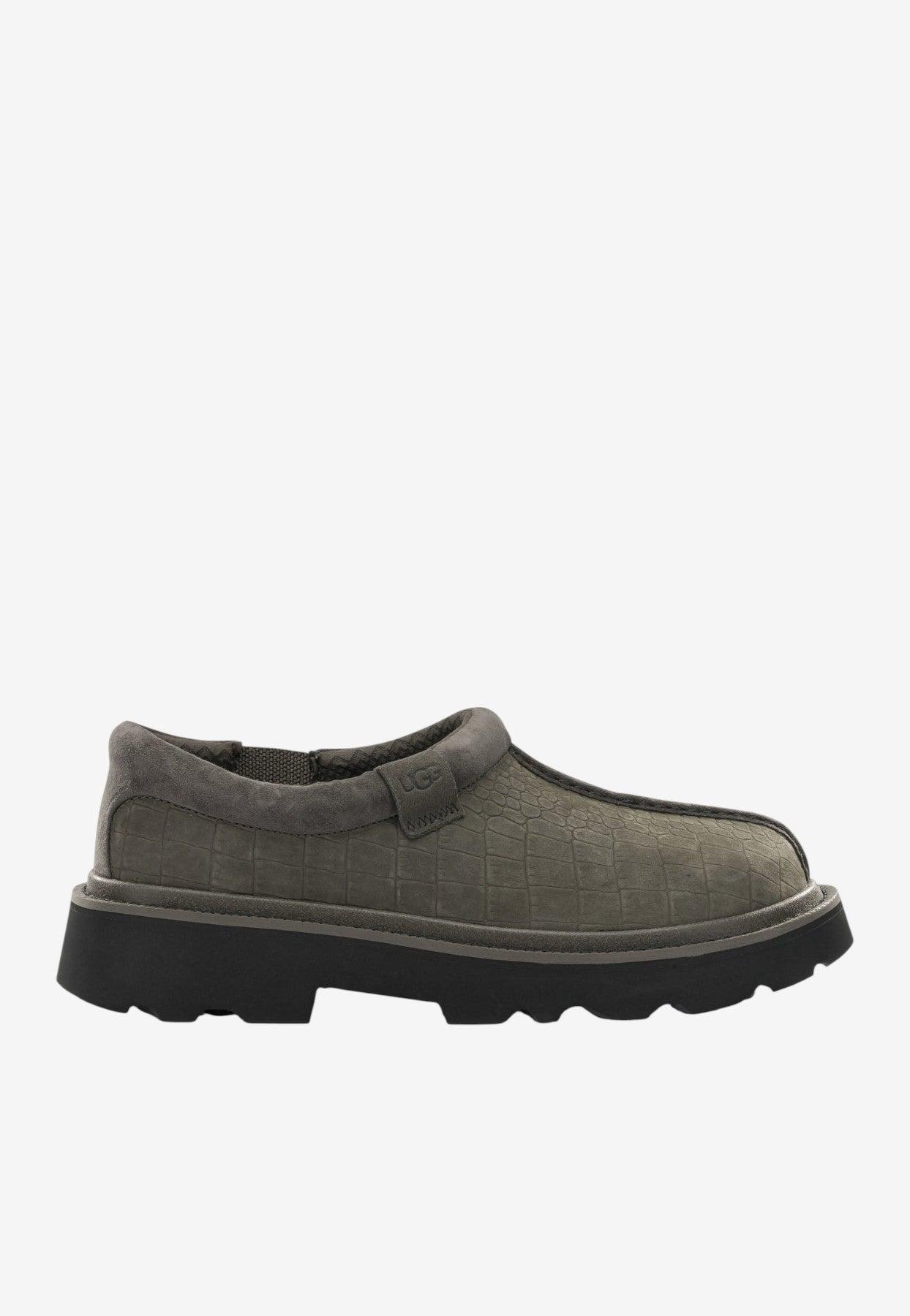 UGG new w tag////Men\'s gray  Suede Loafers with Cream Interior UGG TASMAN CRAFTED REGENERATE SAND SUEDE ALL GENDER SLIPPERS  main image 4