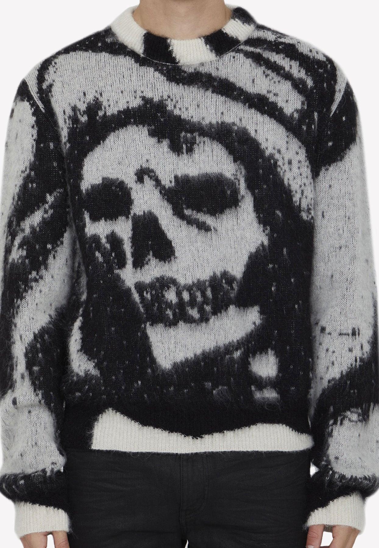 Amiri Skull Sweater In Wool Blend in Gray for Men Lyst