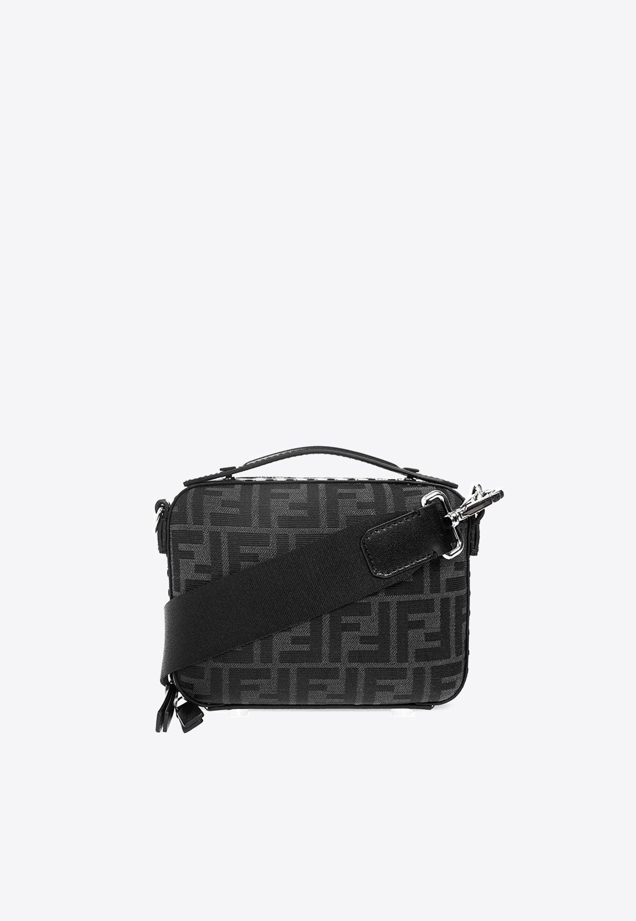 Monogram-print Messenger Bag In Black