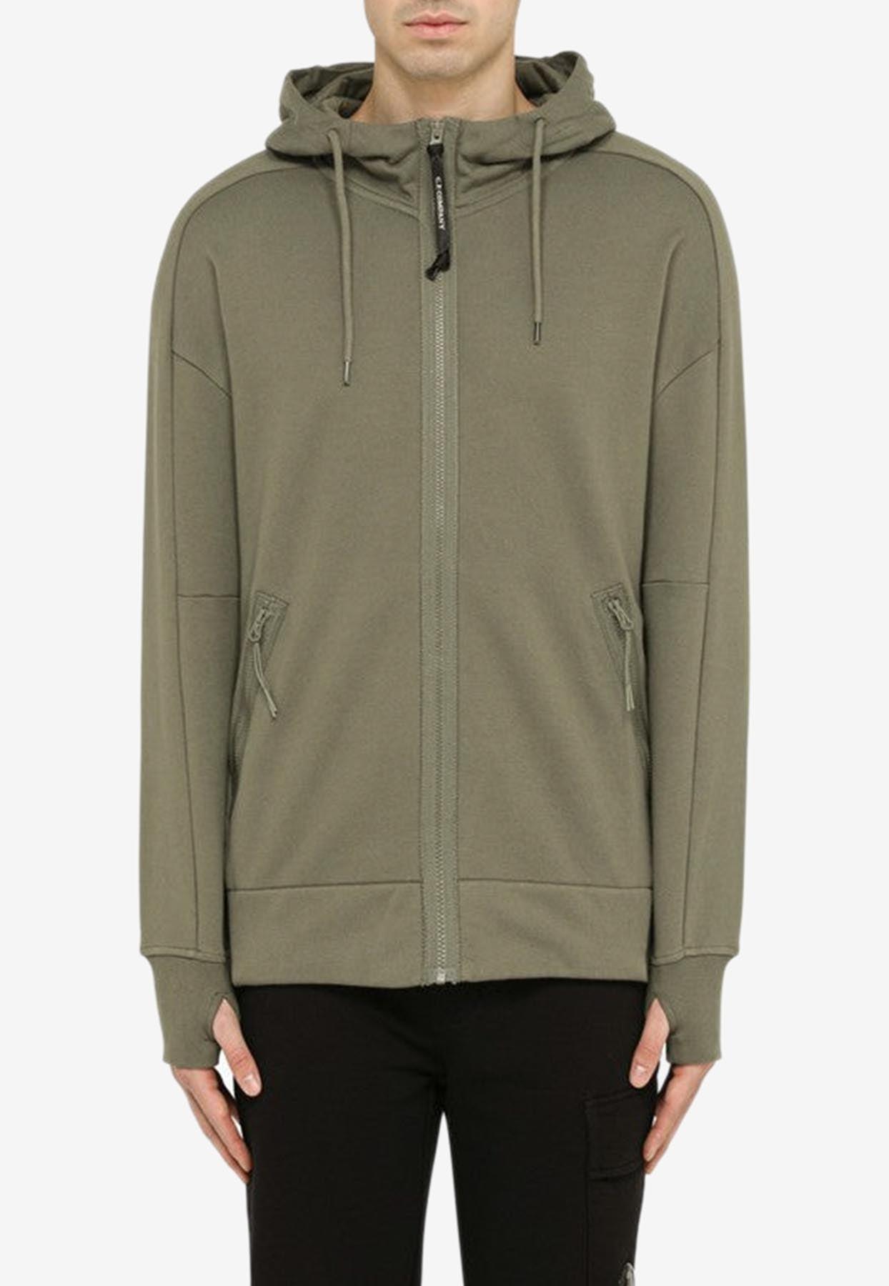 C.P. Company Zip-up Hoodie With Goggle in Green for Men | Lyst