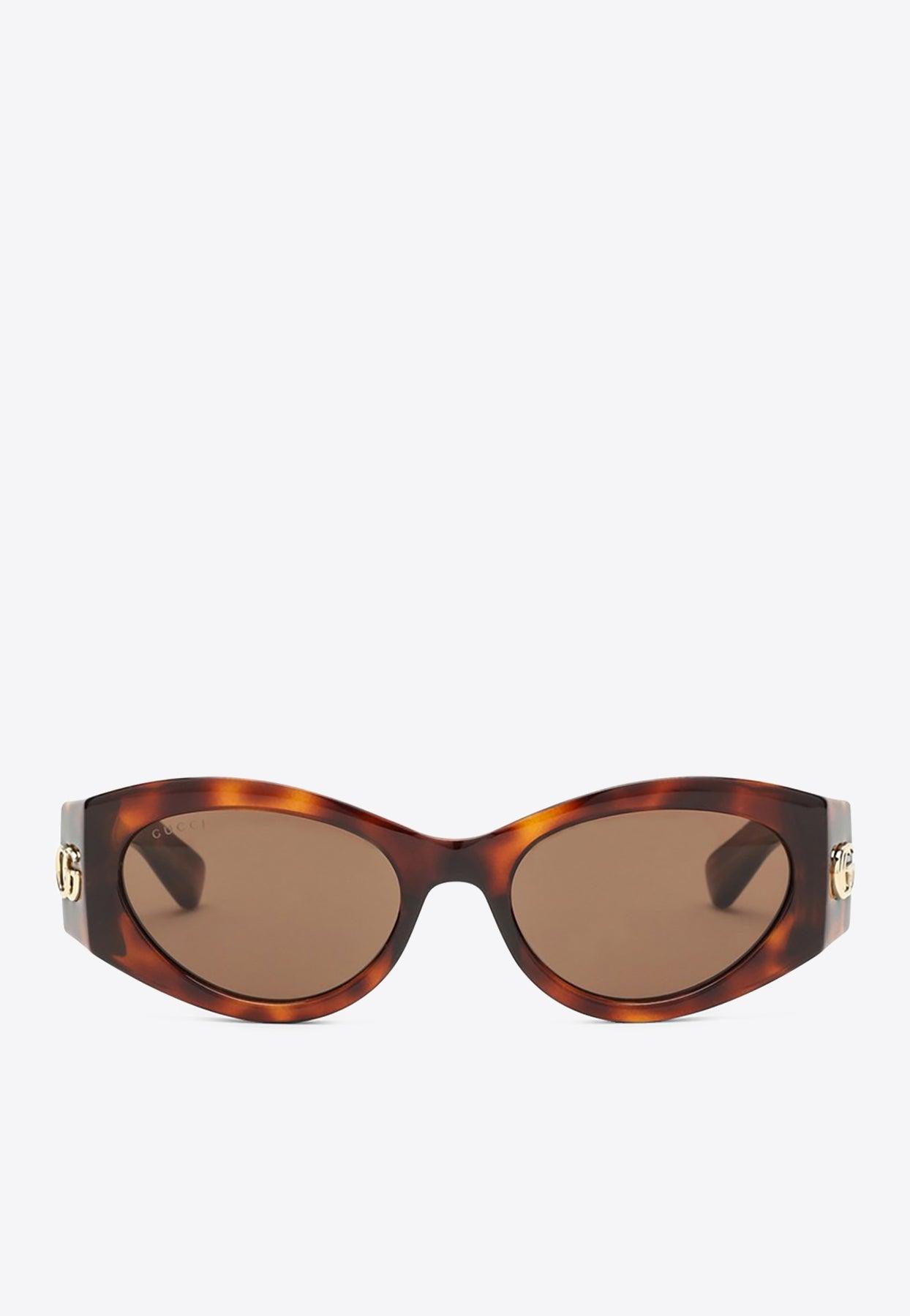 Gucci Double G Cat-Eye Sunglasses in Brown | Lyst Canada