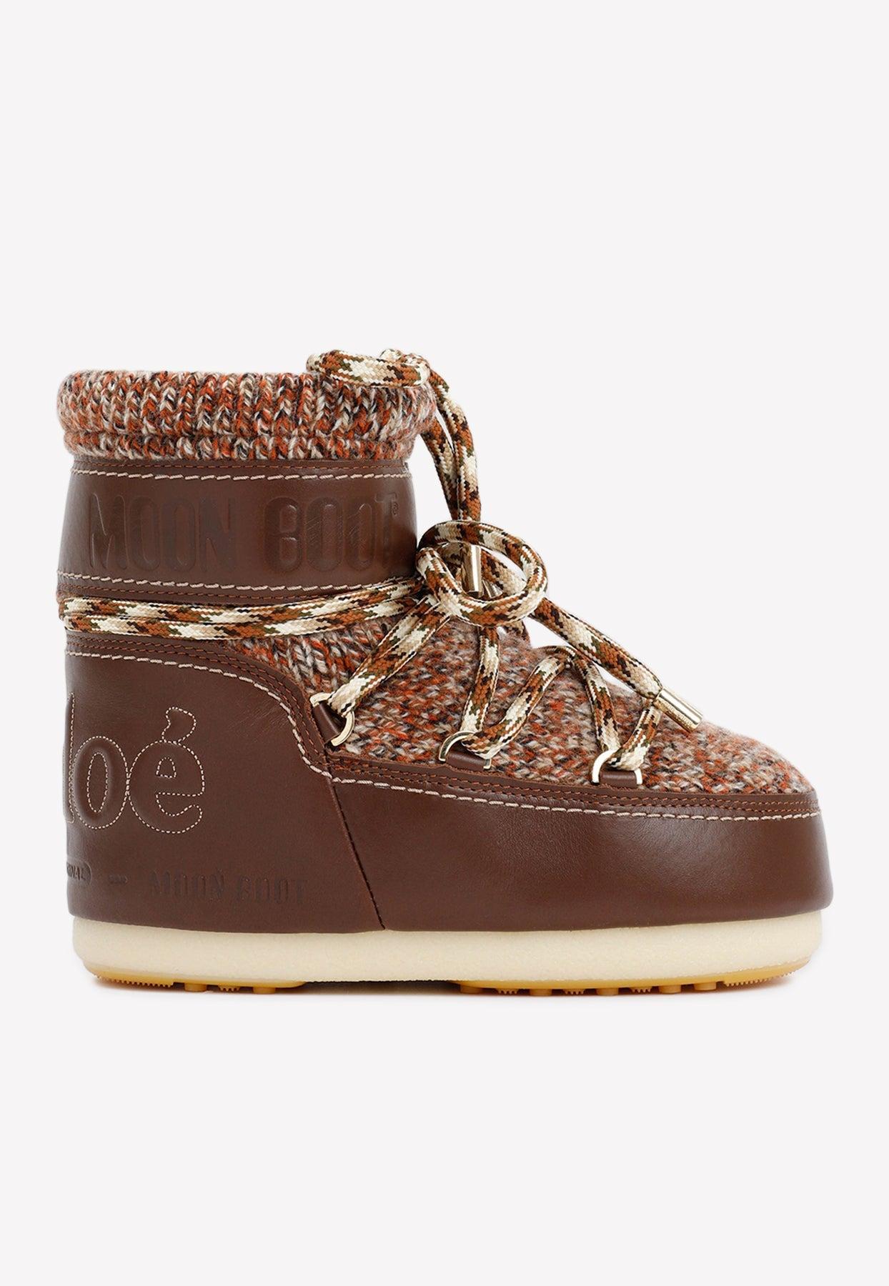 Chloé X Moon Boot Winter Boots in Brown | Lyst