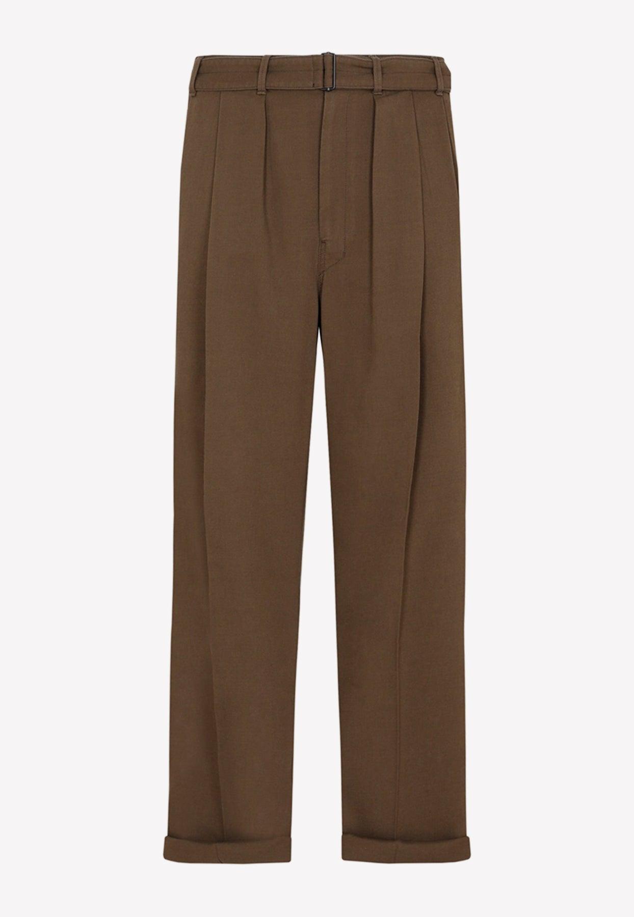 Lemaire Straightleg Pants in Brown for Men Lyst