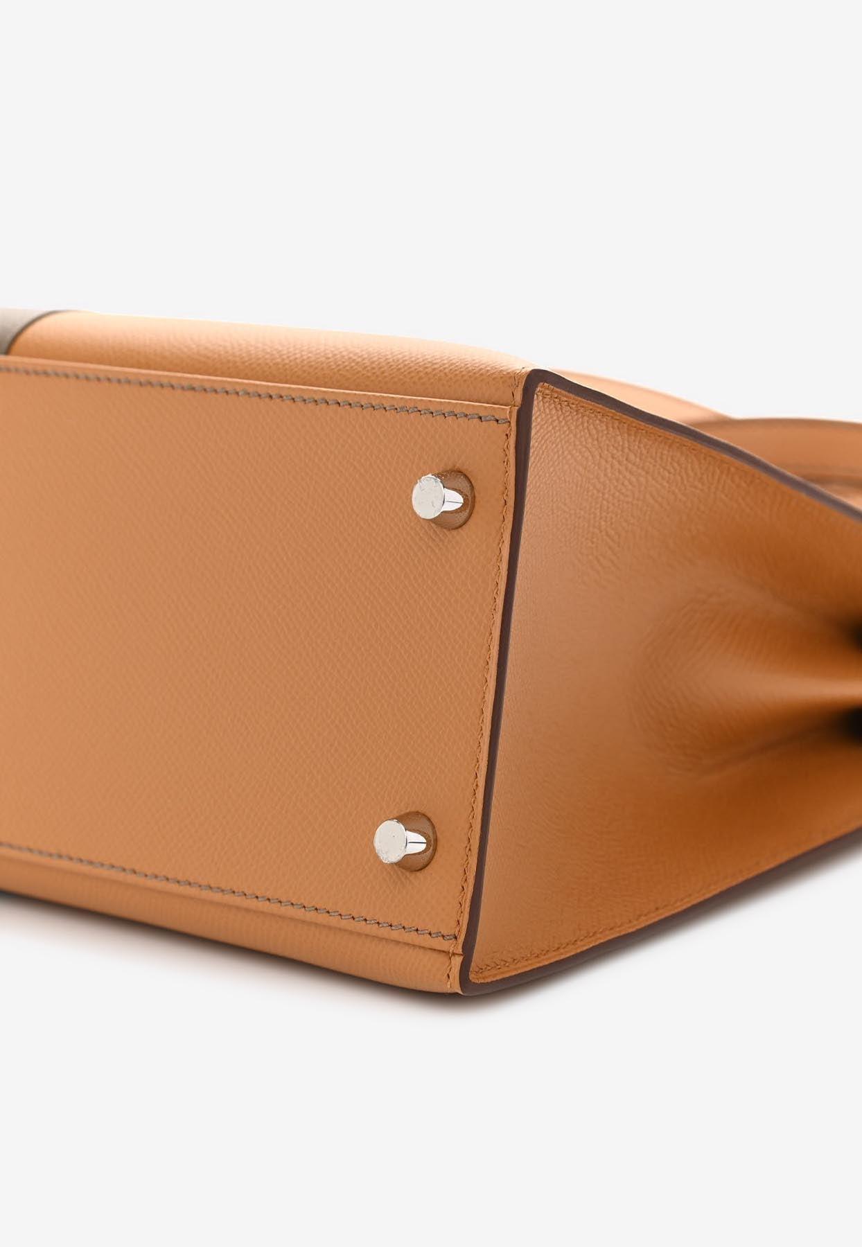 Hermes Kelly 28 Sellier Bag Feu Epsom Leather Palladium Hardware