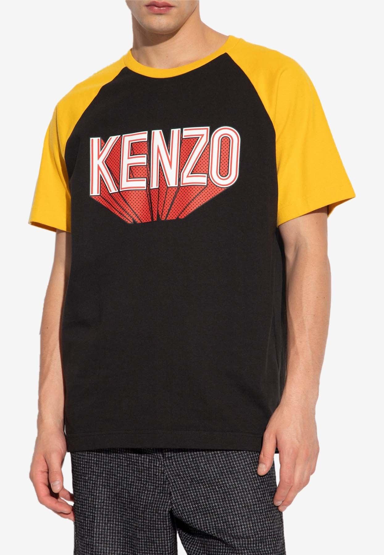 Kenzo black and yellow t shirt sales