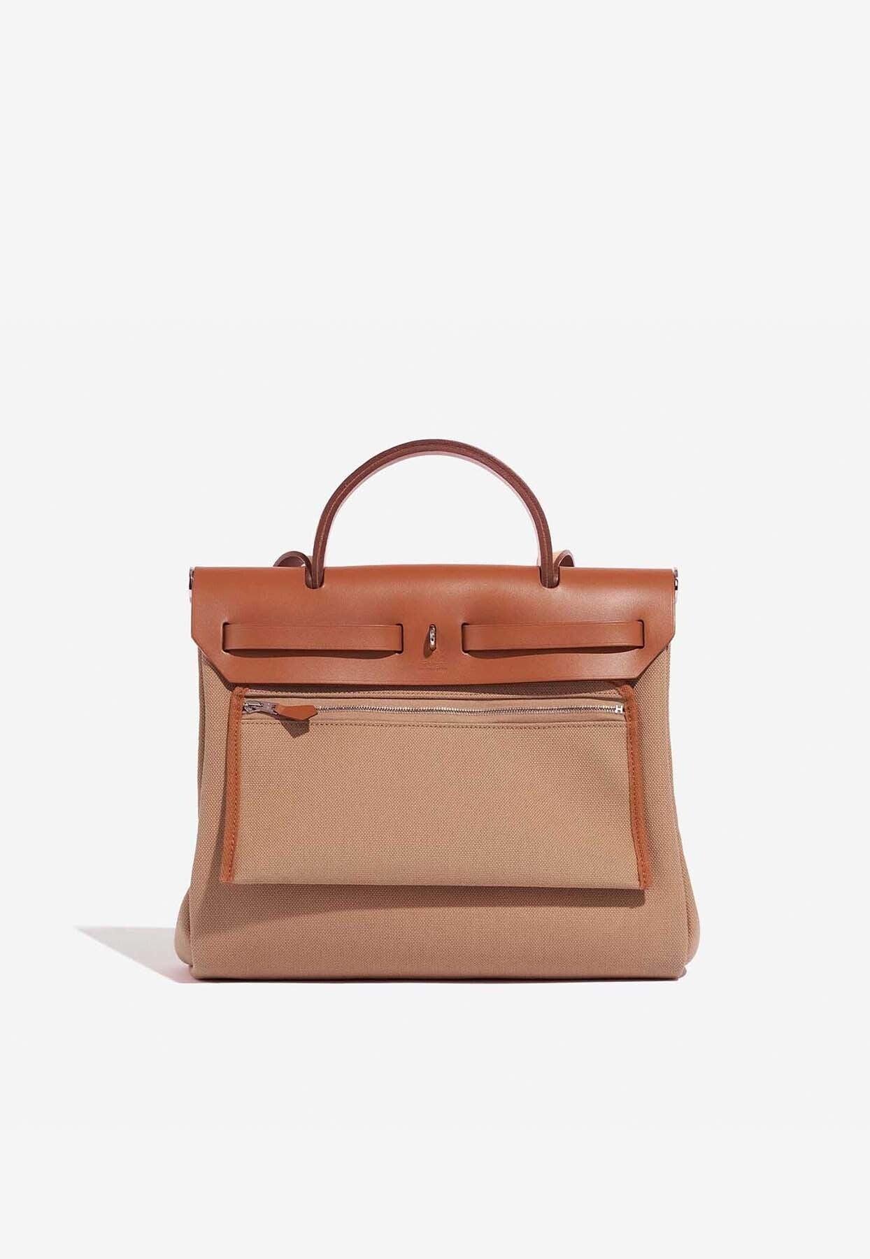 Hermès Herbag Zip 31 In Chai And Fauve, With Gold Hardware – Found