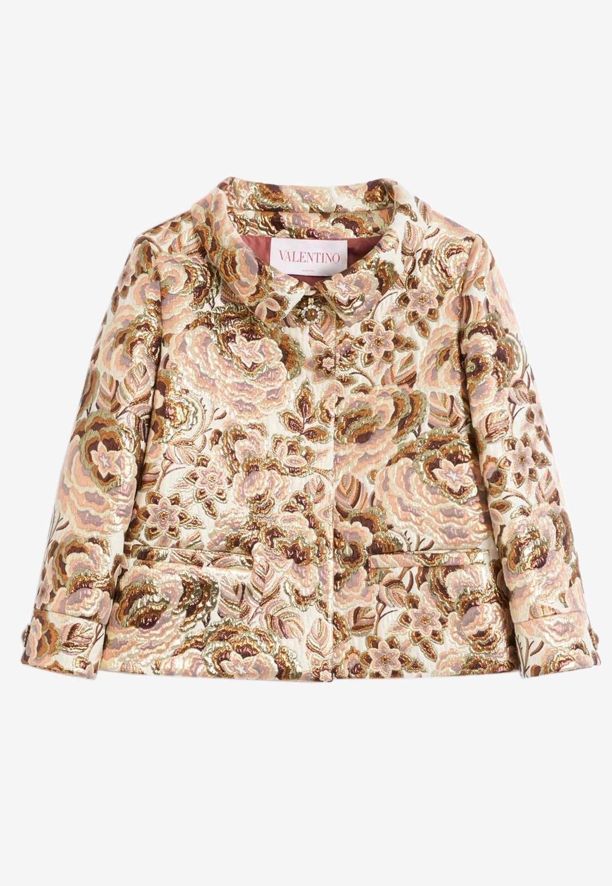 ジャケット Valentino Garavani MATELASSE FLOREAL APRES L'HIVER JACKET Valentino Après L'Hiver Matelassé Floral Jacket in Natural