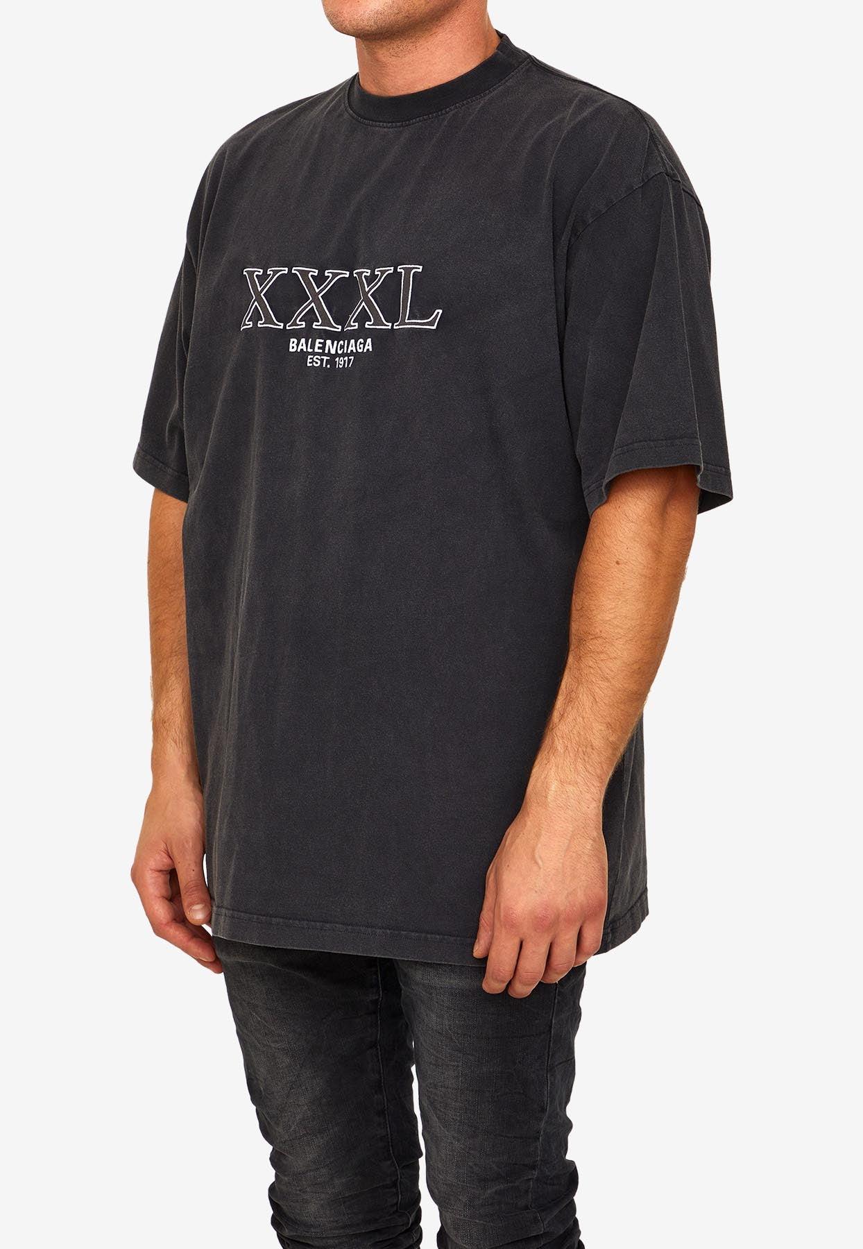 Balenciaga Xxxl Printed Short-sleeved T-shirt in Black for Men | Lyst