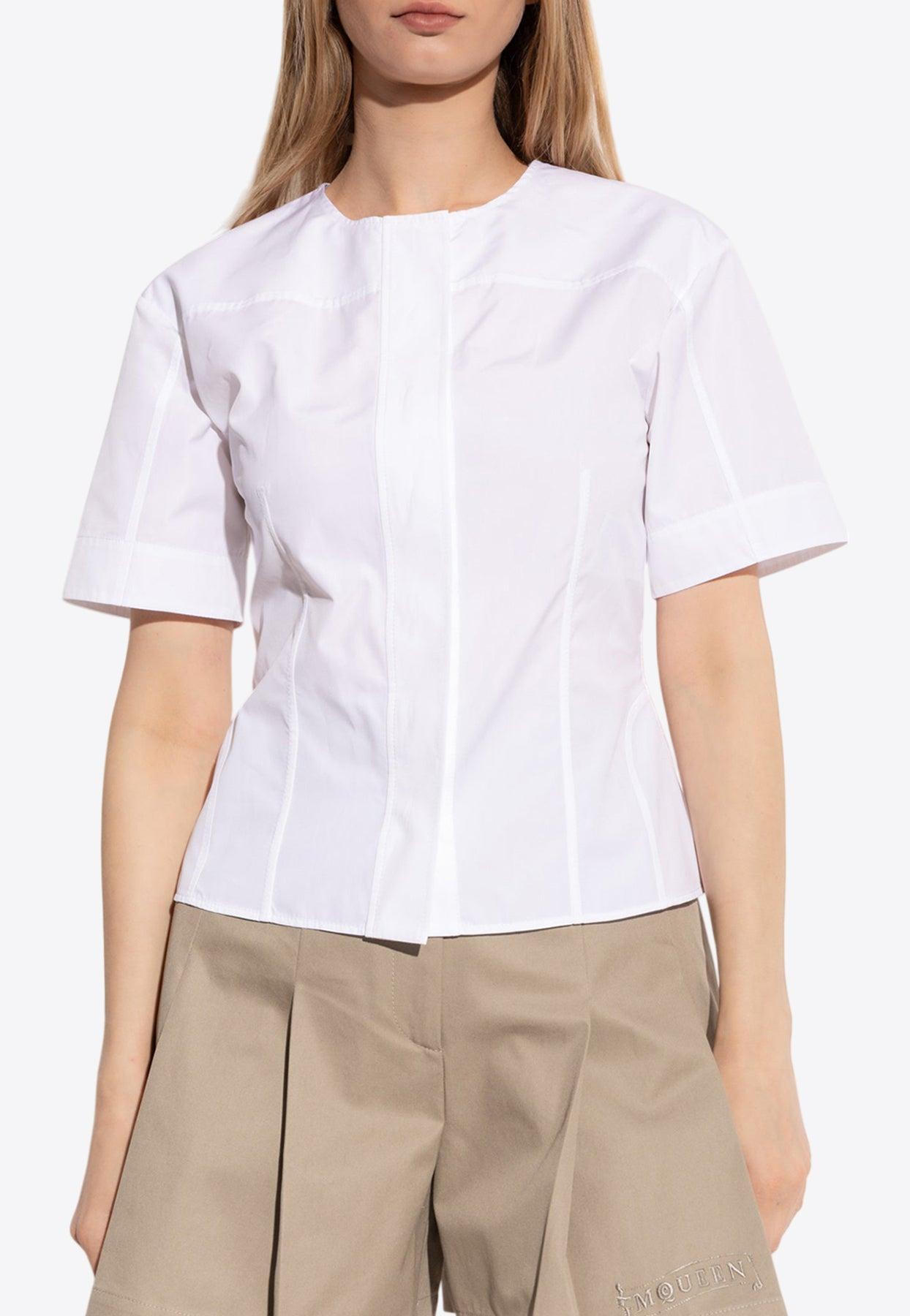 Tシャツ・カットソー alexander mcqueen SS22 SILK BLOUSE (696462_QBAB21000) Alexander McQueen Silk Blouse SS22 Black QBAB21000 – LOZURI®