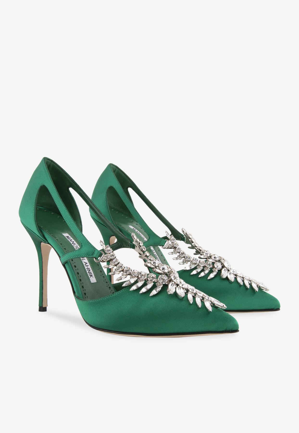 emerald manolo blahnik