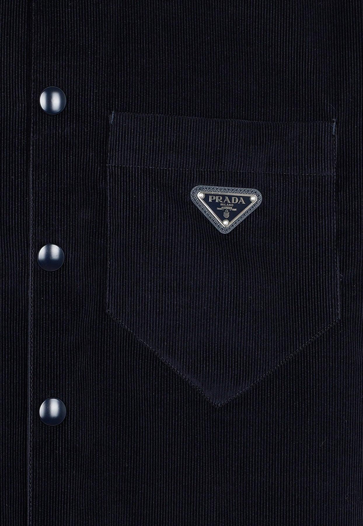 Prada Corduroy Long-sleeved Shirt in 