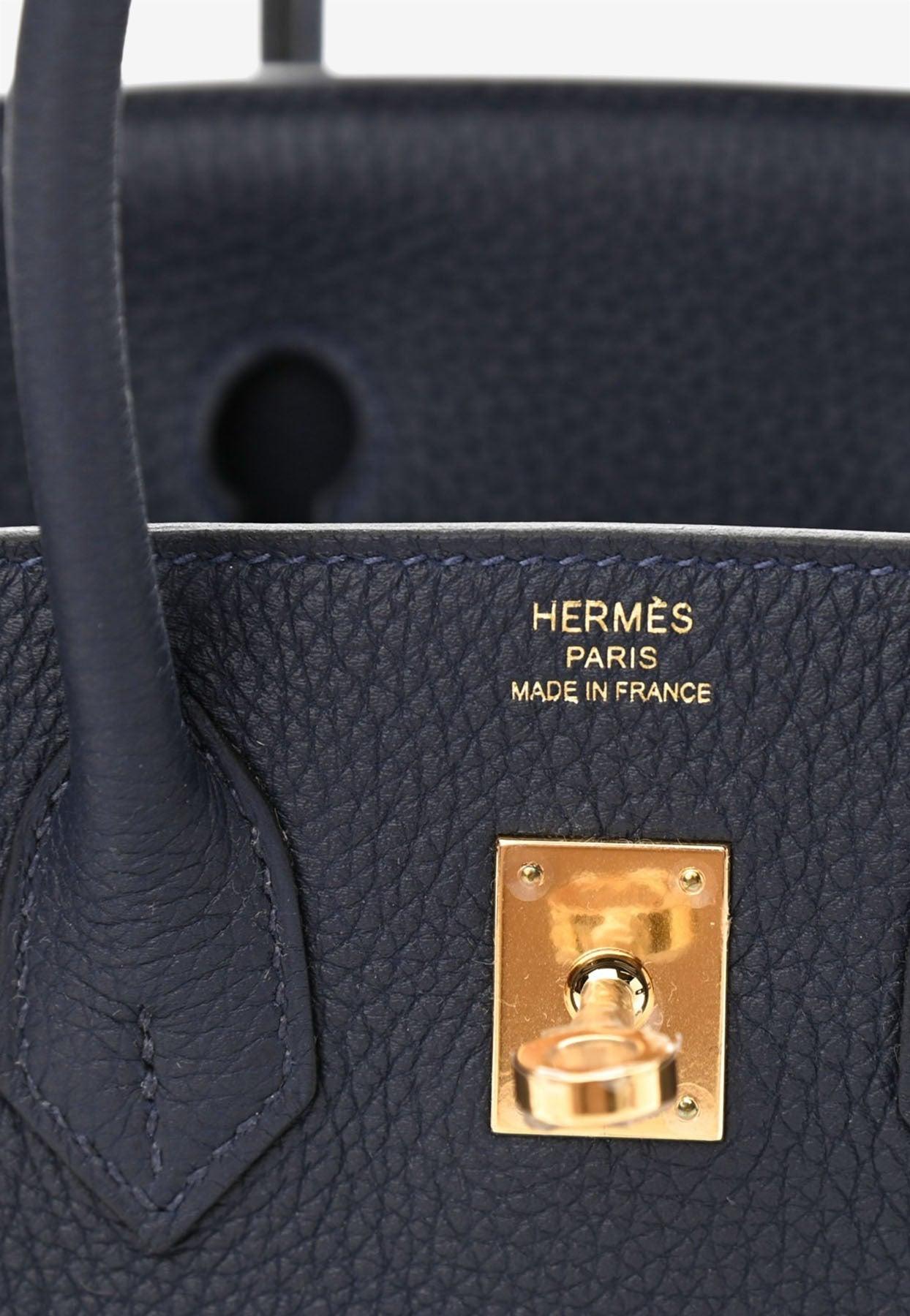 Hermès Bleu Nuit Togo Birkin 25cm Gold Hardware at 1stDibs