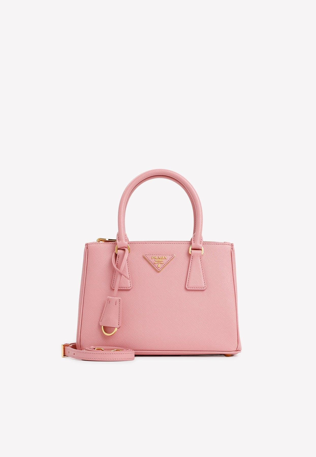 Prada Small Galleria Top Handle Bag In Saffiano Calfskin in Pink | Lyst