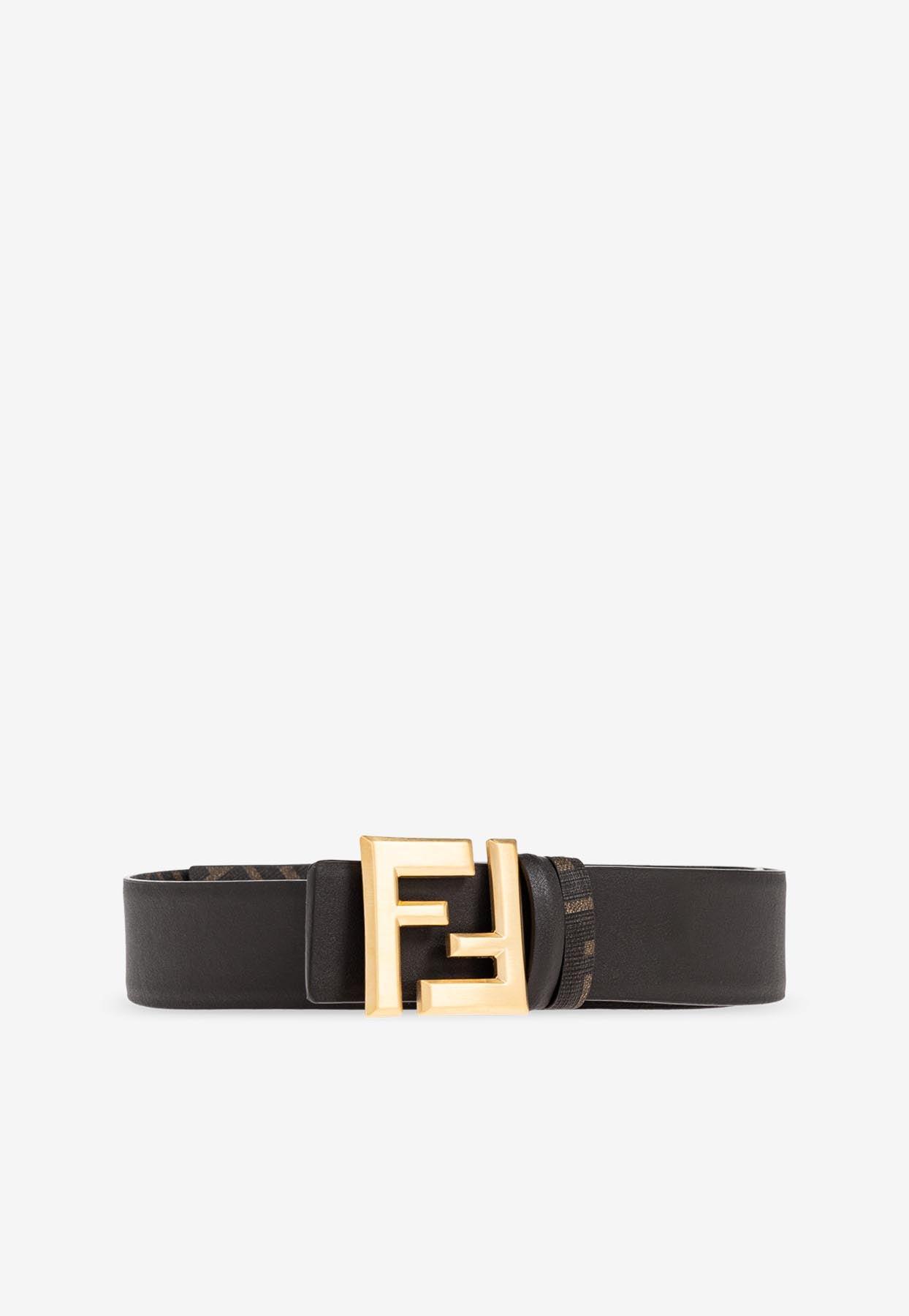 FENDI｜BELTS (Squared FF leather belt (8C0648 AQ1J F1N1Y FENDI Squared FF Belt | Blue | FARFETCH CA