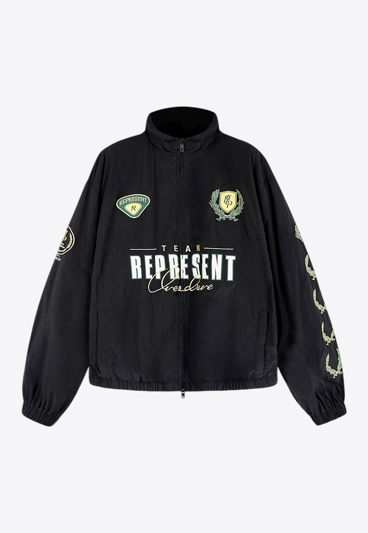 Represent World Championship Zip-Up Track Jacket in Black