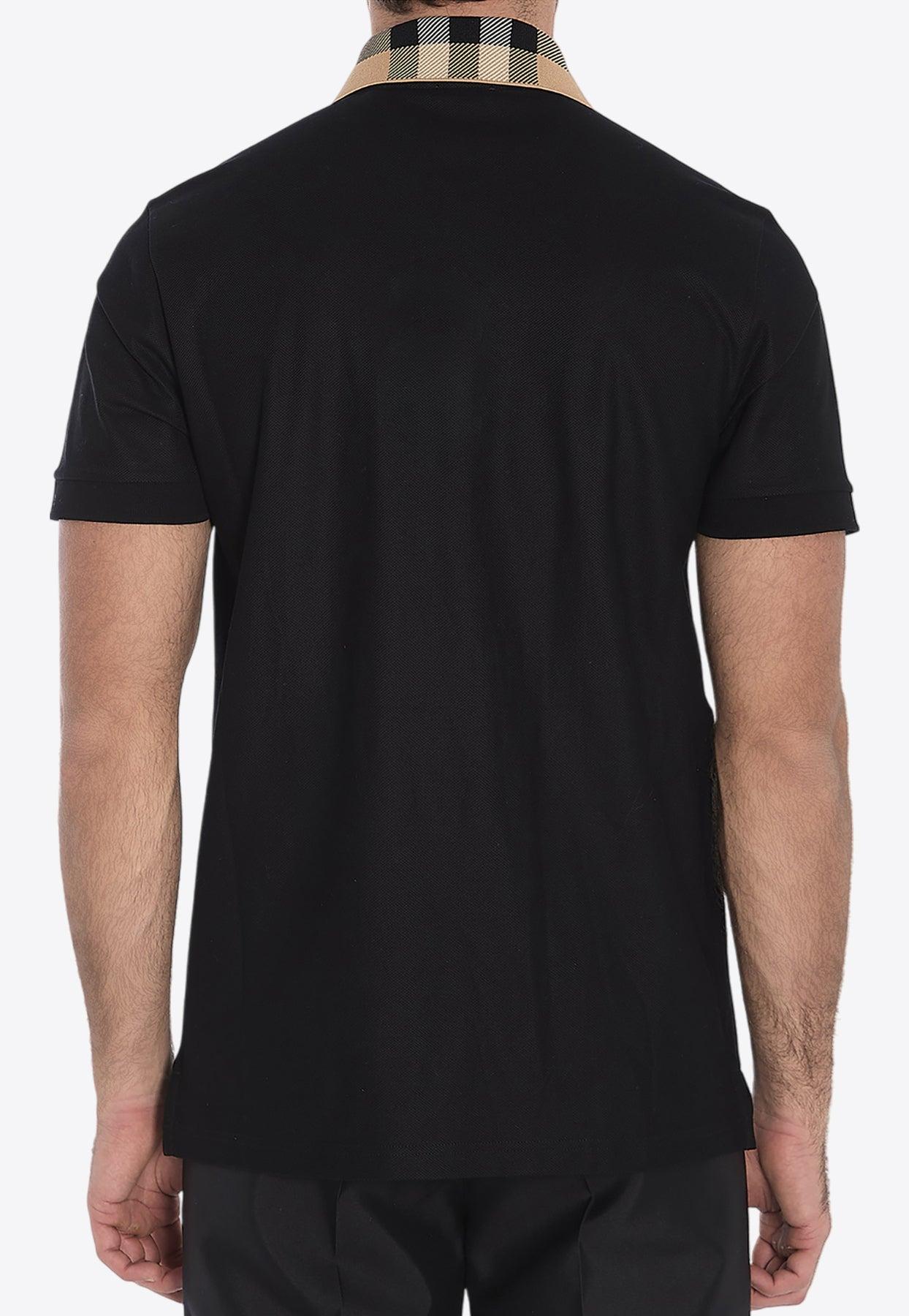 burberry check collar polo mens