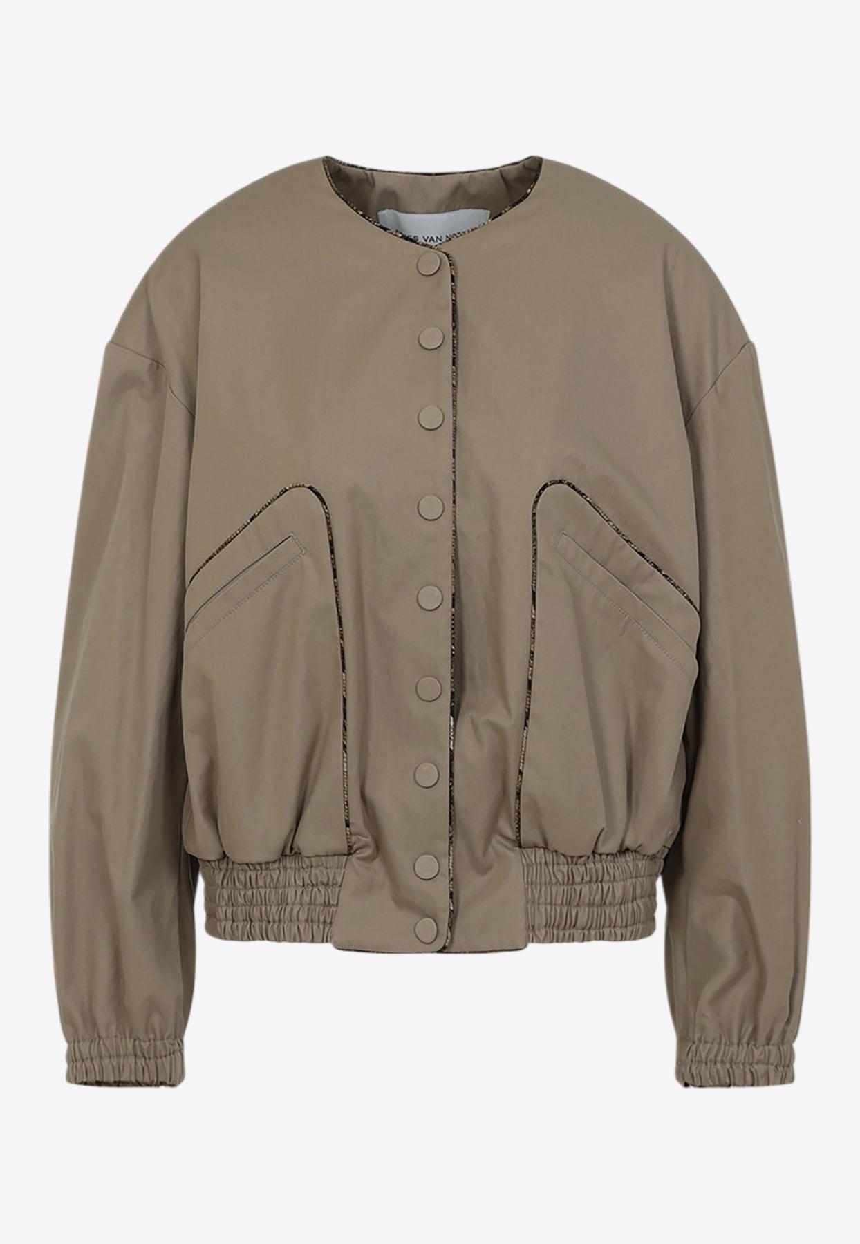 Dries Van Noten Vadon Bomber Jacket in Brown | Lyst
