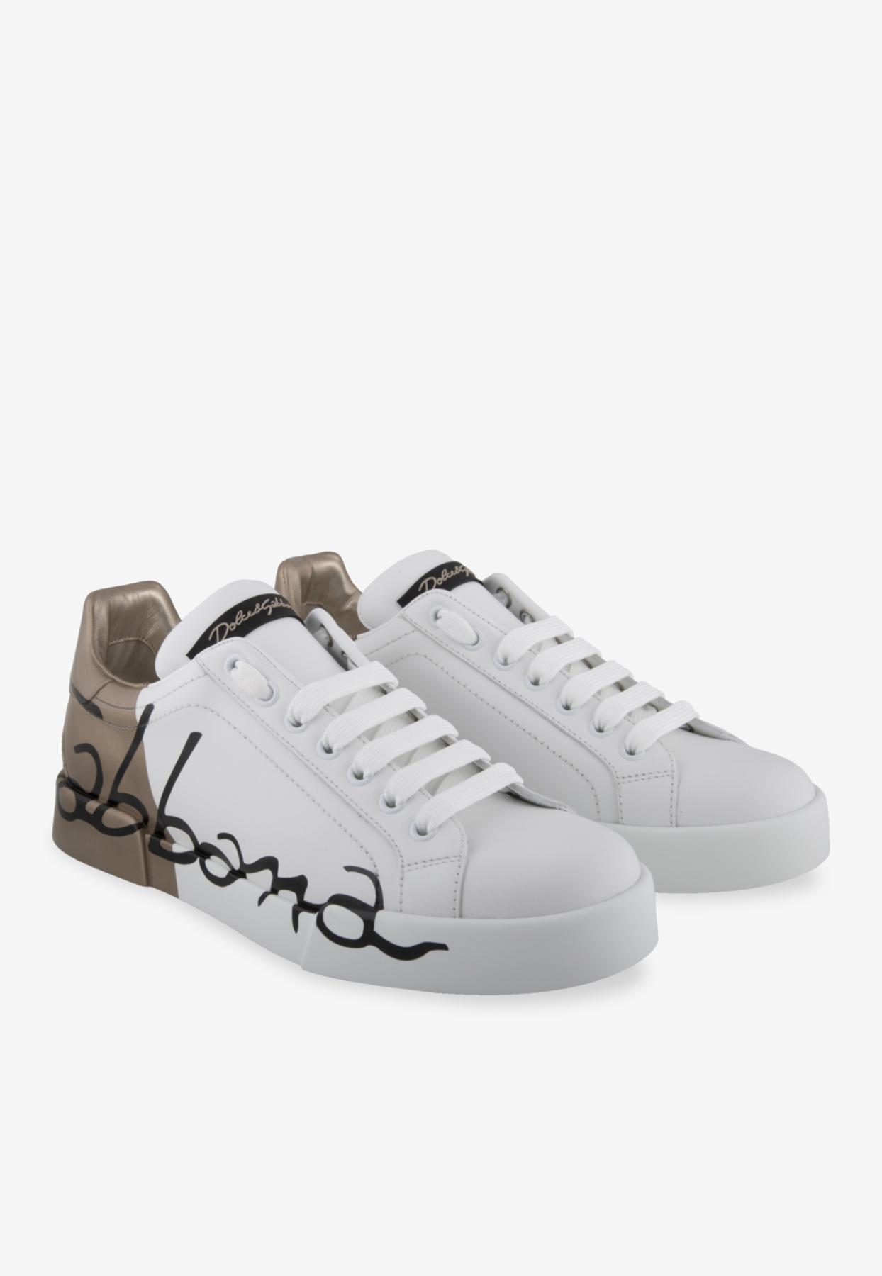 Dolce & Gabbana Colorblocked Leather Portofino Sneakers In Contrast ...