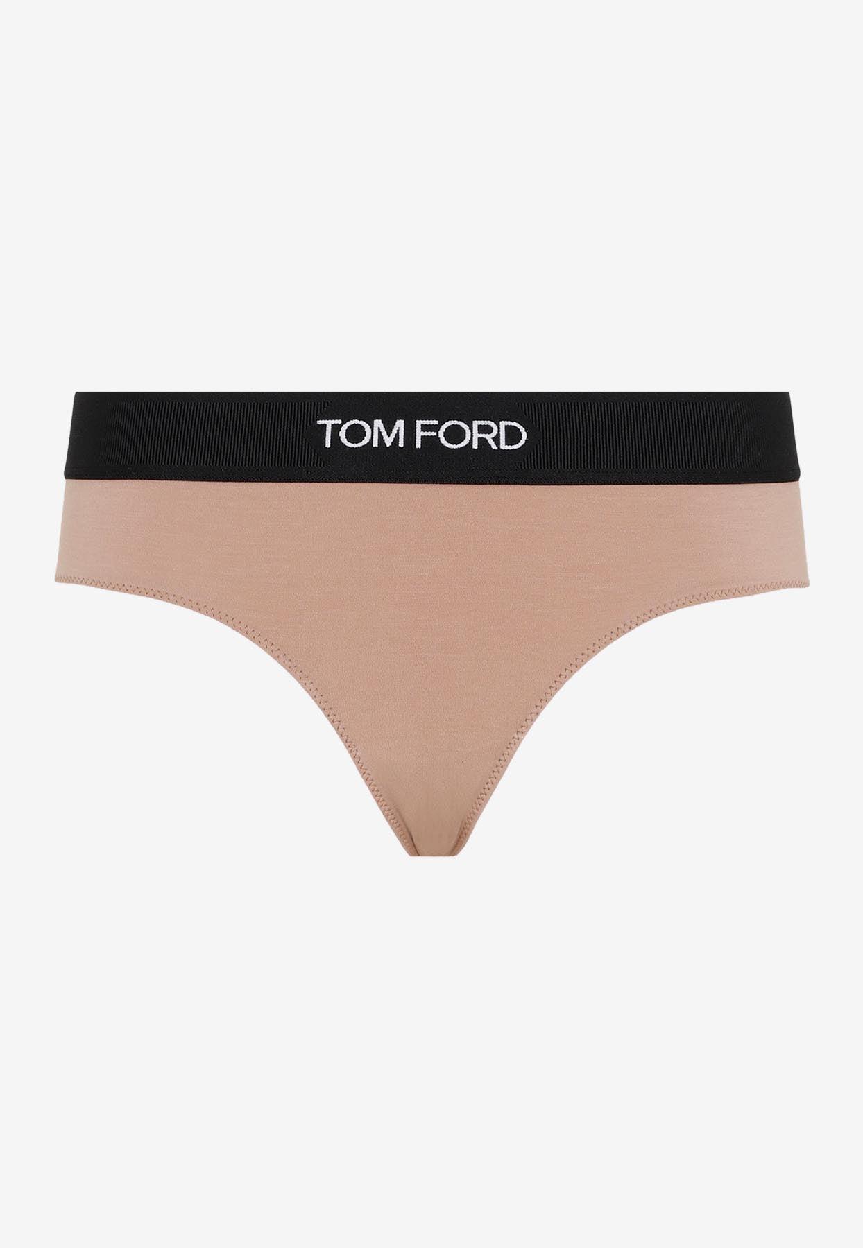 Tom Ford Logo Waistband Underwear Slip in Black | Lyst
