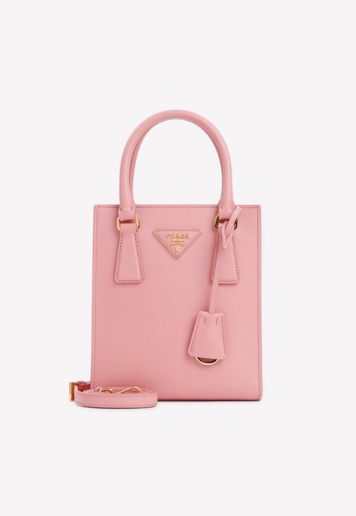 Prada Top Handle Mini Bag In Leather in Pink Lyst