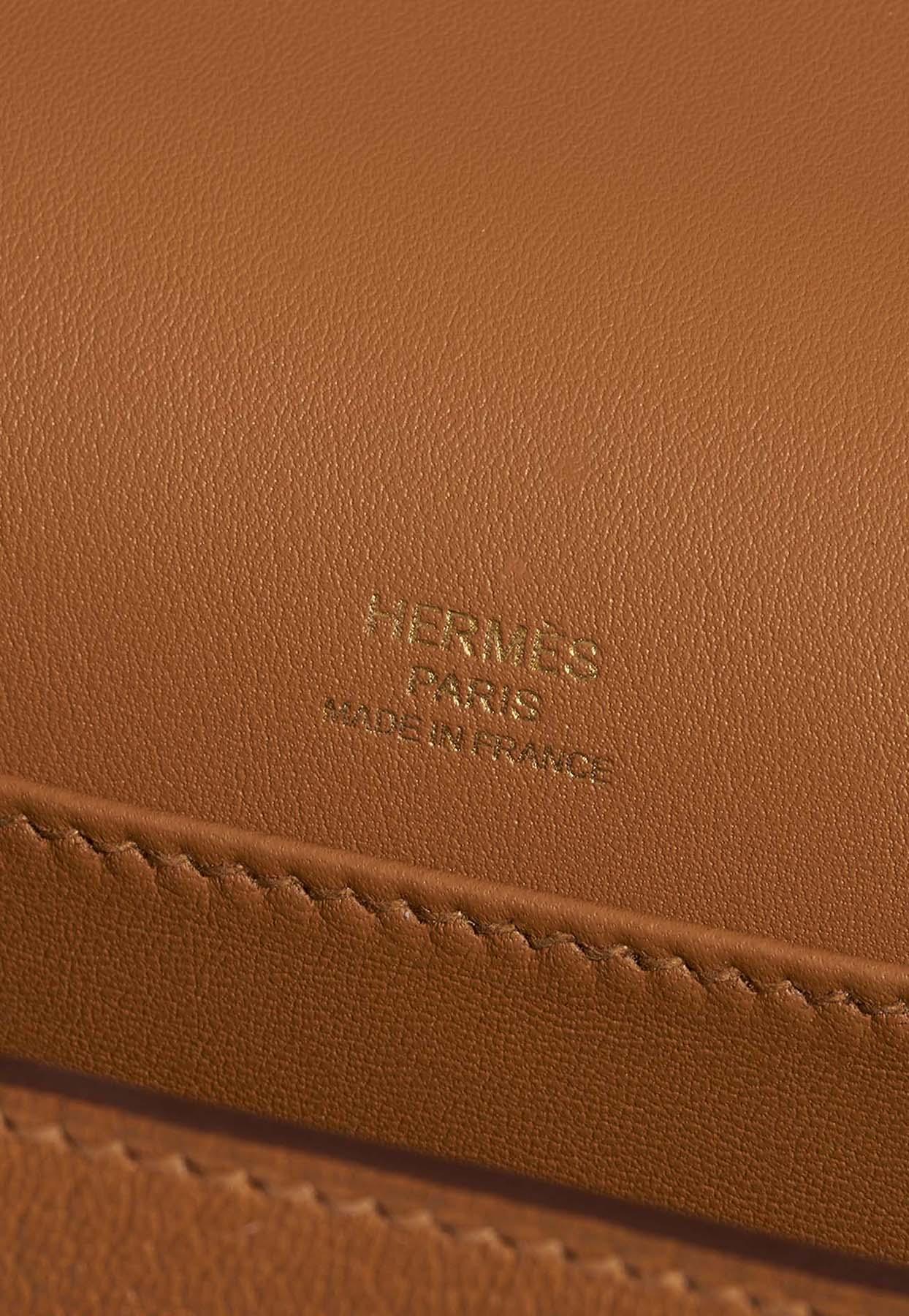 Hermès Geta Bag Capucine Mysore Goatskin with Gold Hardware