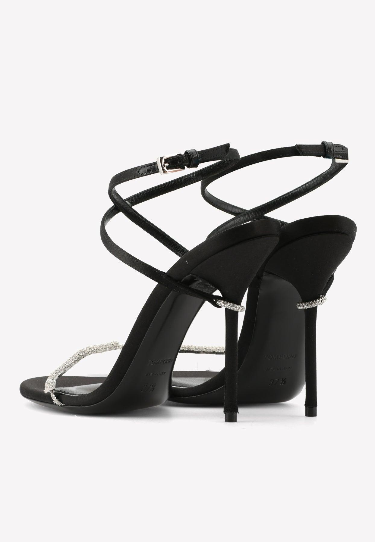 【Tom Ford】 Tクリスタル-embellishedサテンパンプス Tom Ford - T crystal-embellished satin pumps TOM FORD