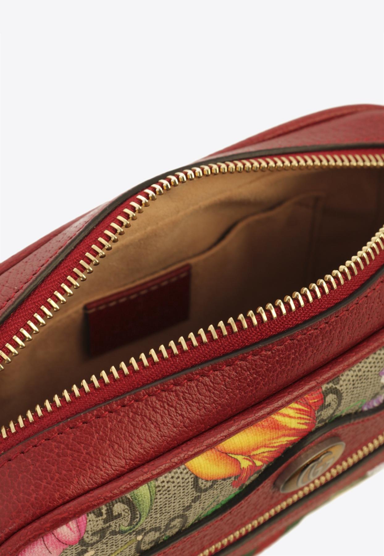 Gucci Flora Mini Canvas Cross-body Bag in Beige (Red) | Lyst