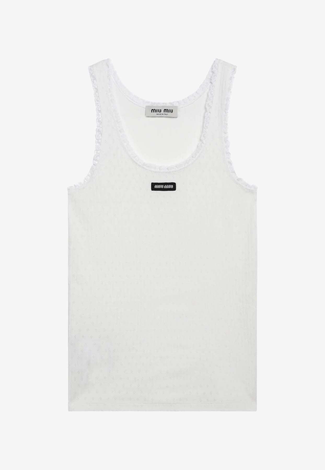 Miu Miu Sleeveless and tank tops for Women | Online Sale up to 32